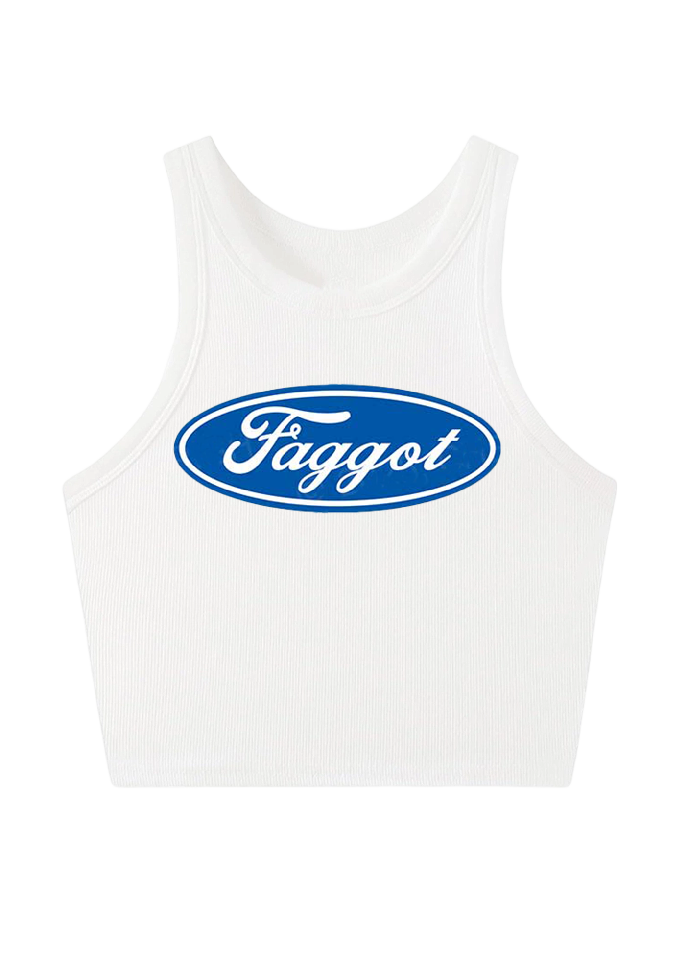 Oval Faggot Y2K Crop Tank Top