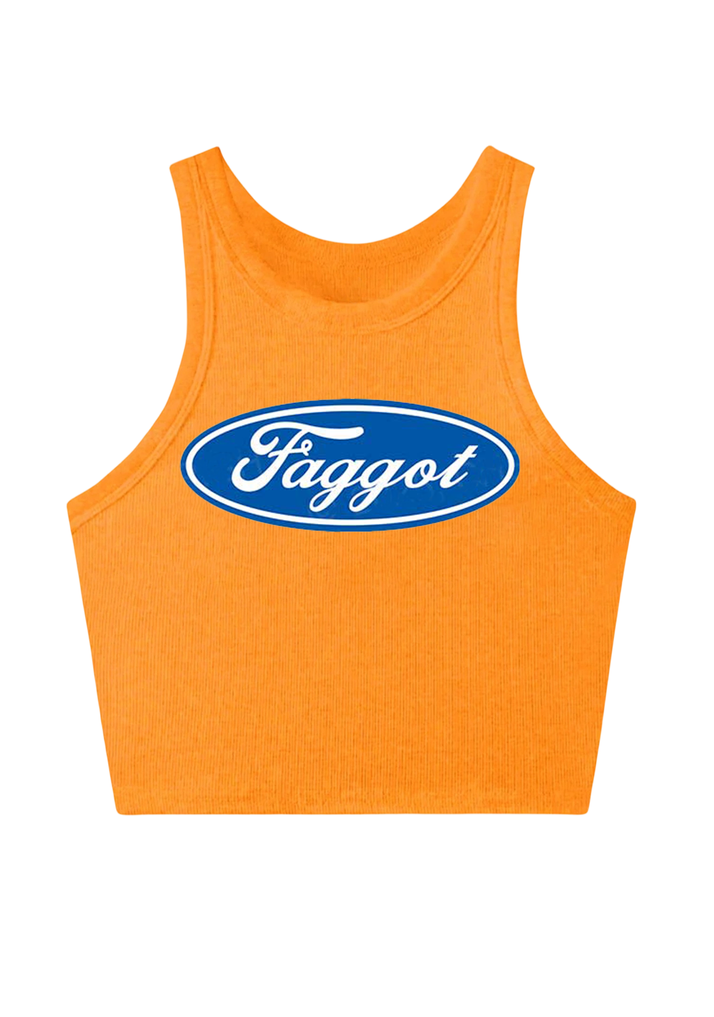 Oval Faggot Y2K Crop Tank Top