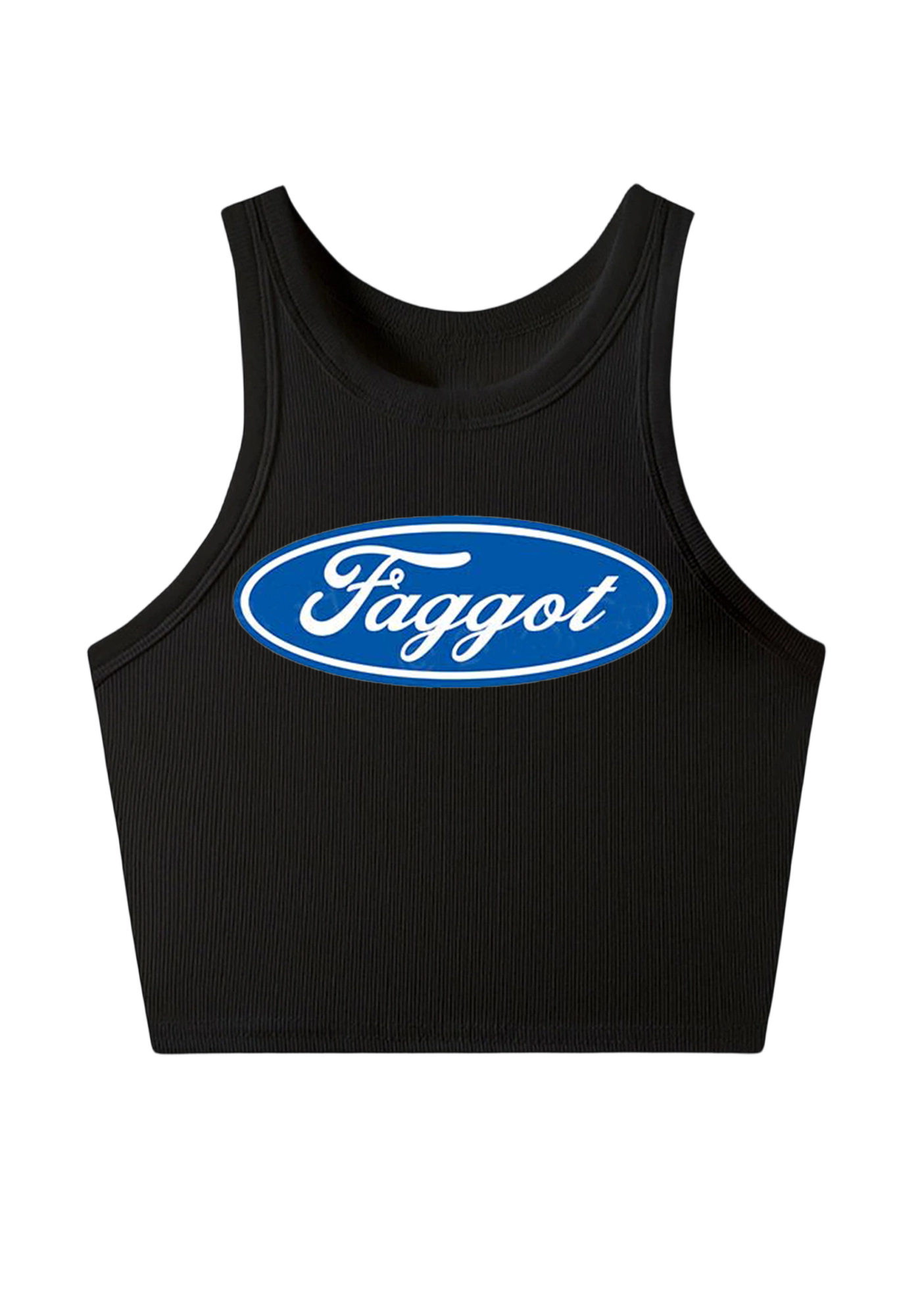 Oval Faggot Y2K Crop Tank Top
