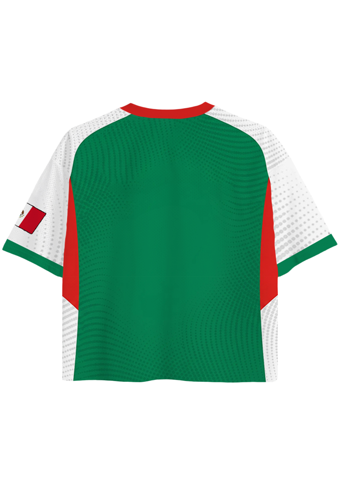 Retro Mexico National Team Fan Cropped Mesh Jersey Shirt