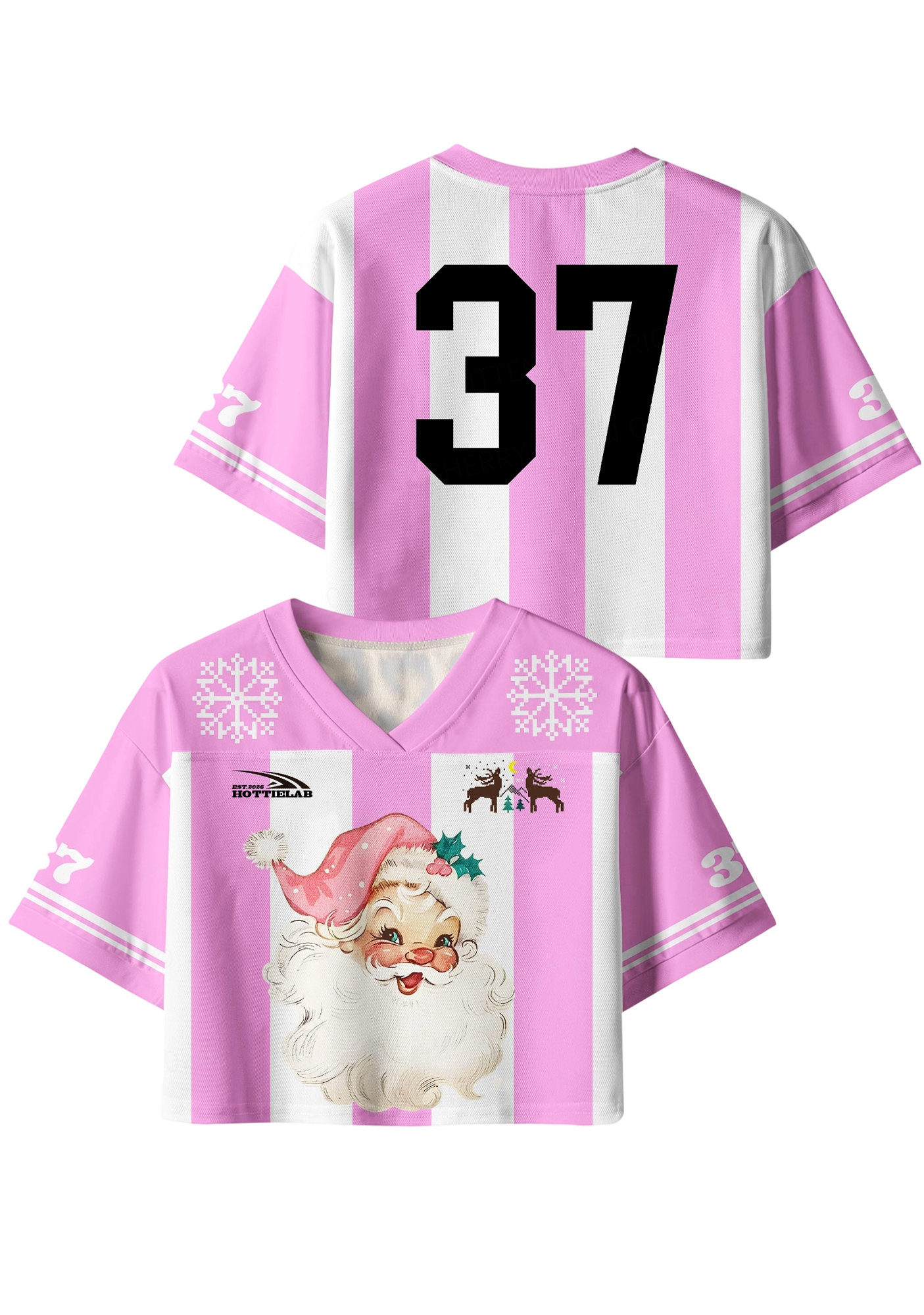 Christmas Y2K Crop Sport Jersey Shirts