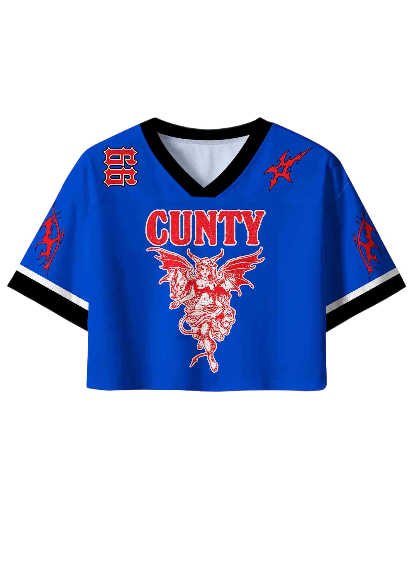 Conty Y2K Crop Sport Jersey Shirts