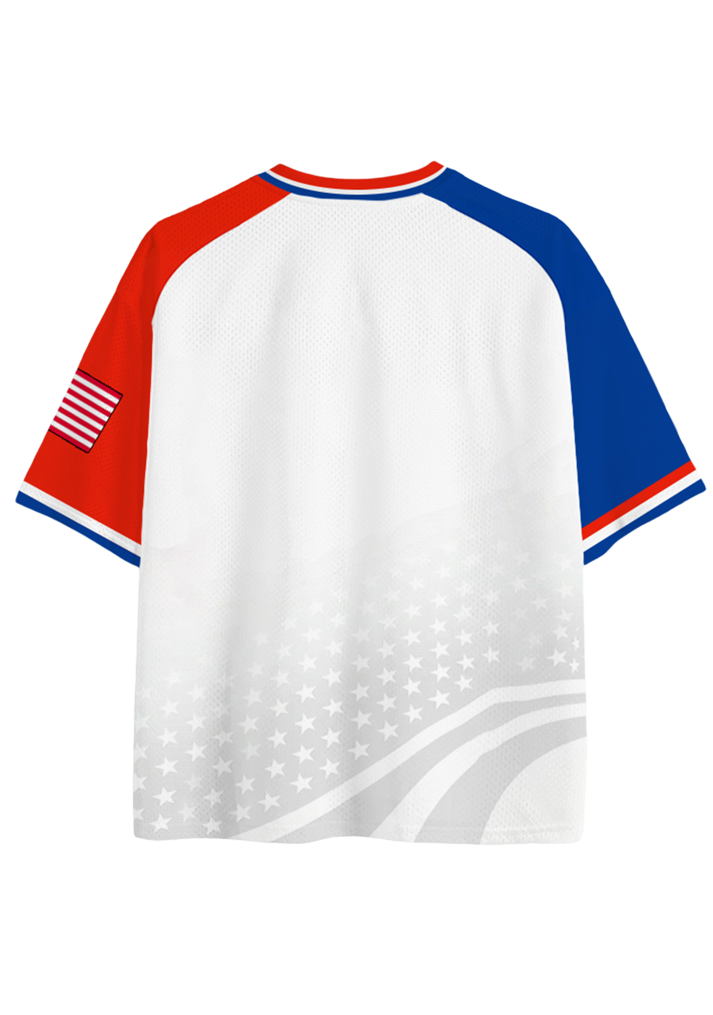 Red White Blue USA Graphic Mesh Jersey Shirts