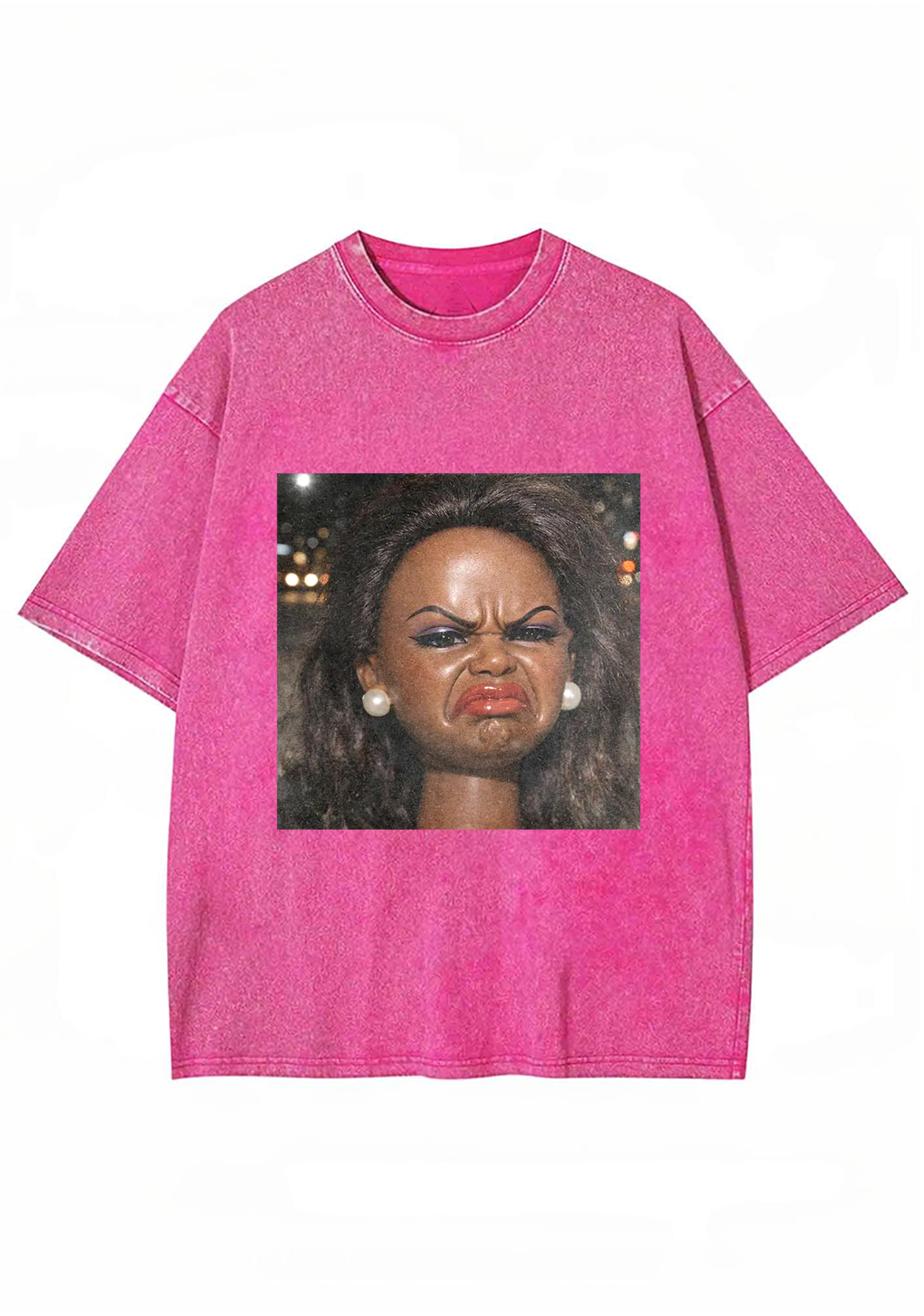 Grumpy Pearl Black Barbie Meme Y2K Washed Tee