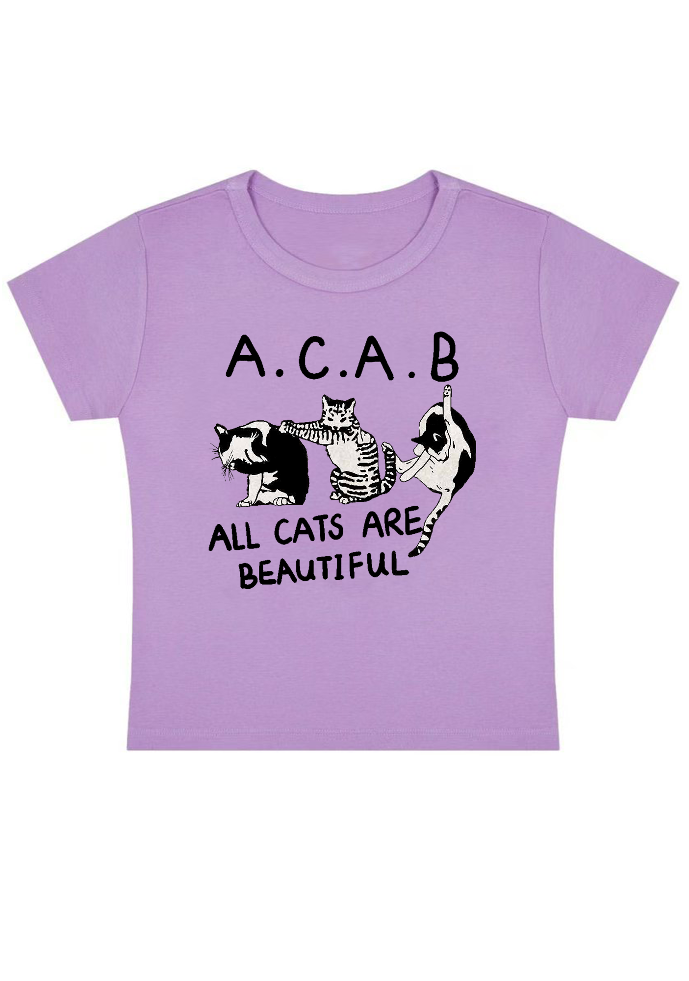 All Cats Are Beautiful Y2K Baby Tee