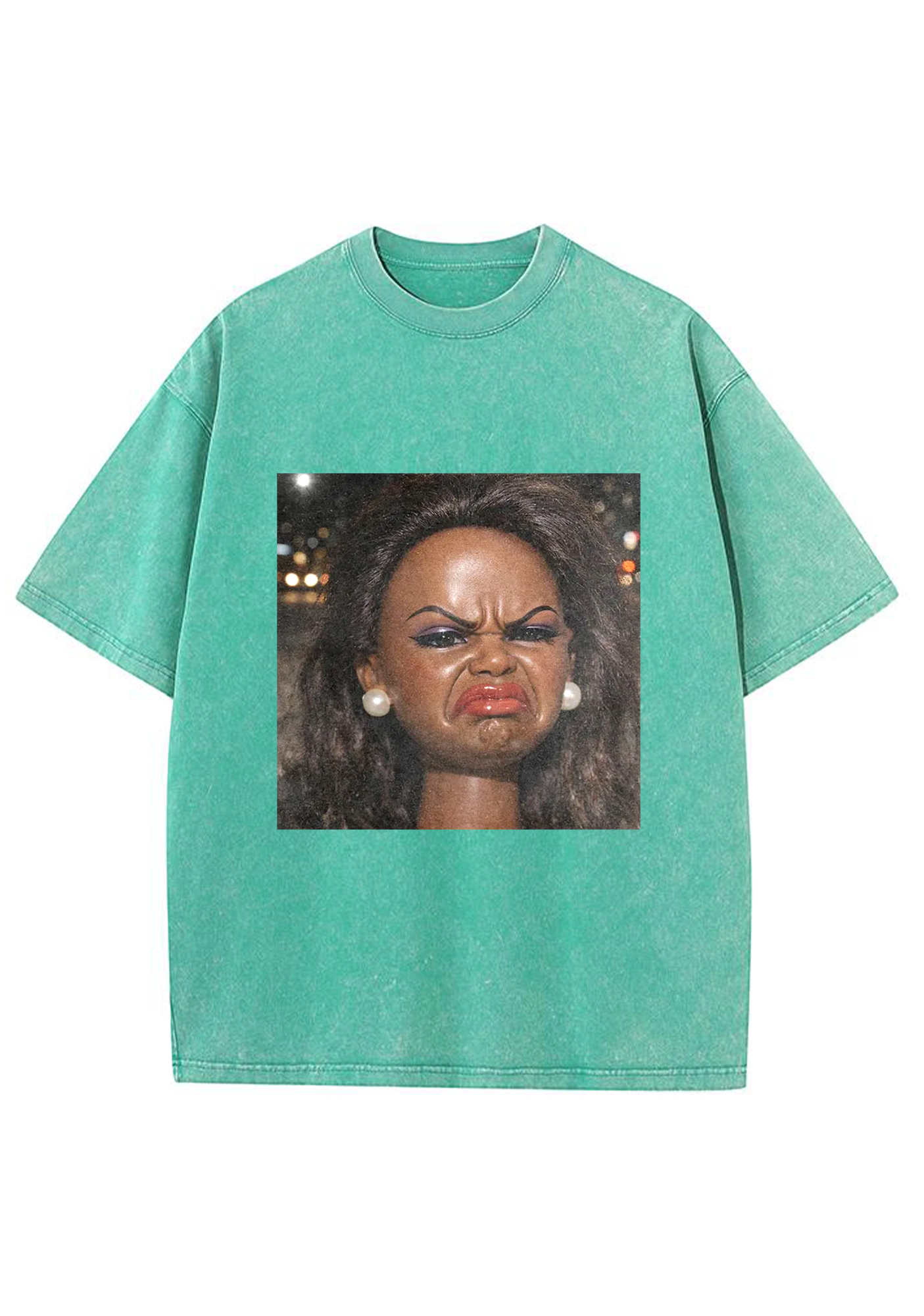 Grumpy Pearl Black Barbie Meme Y2K Washed Tee