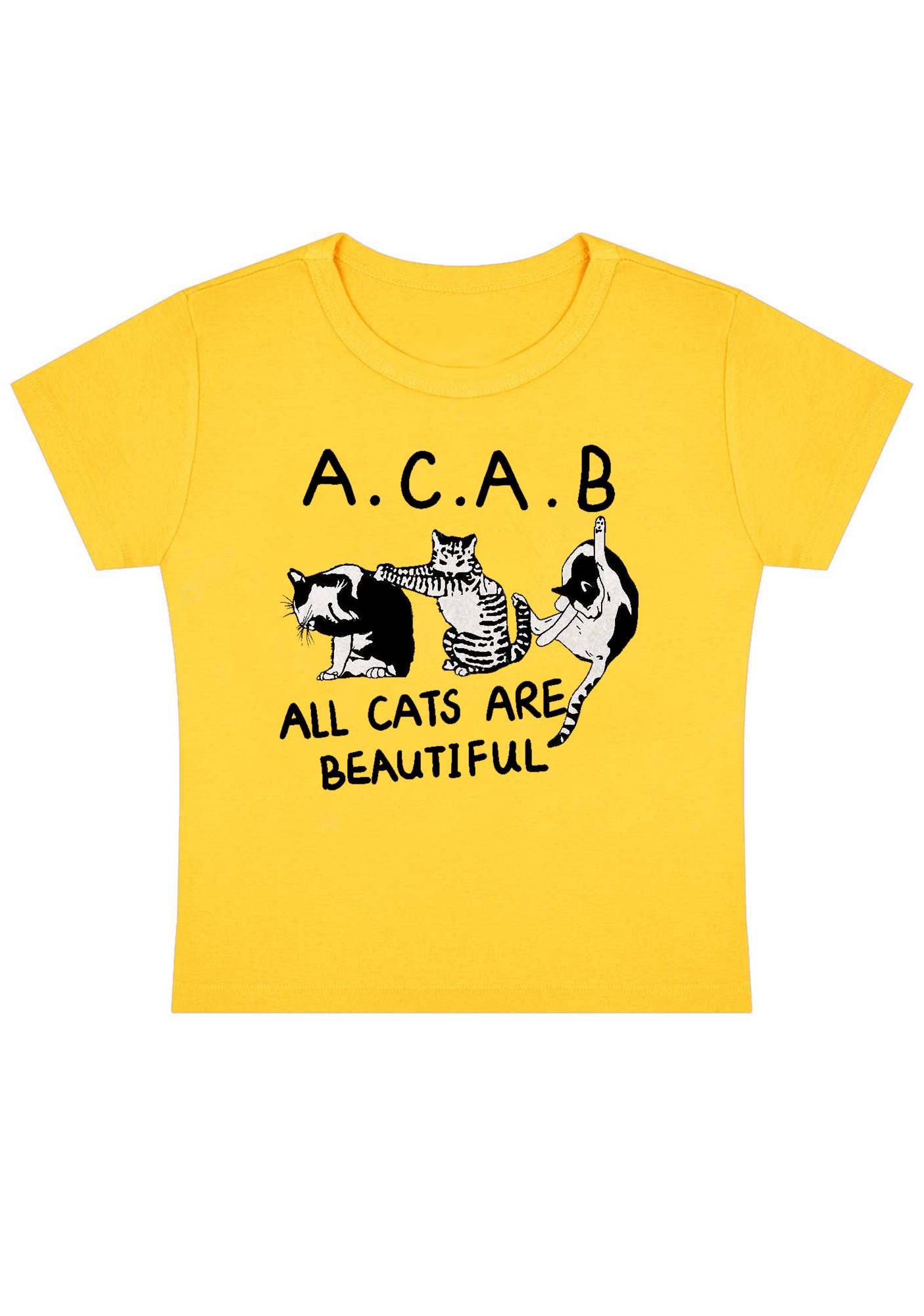 All Cats Are Beautiful Y2K Baby Tee