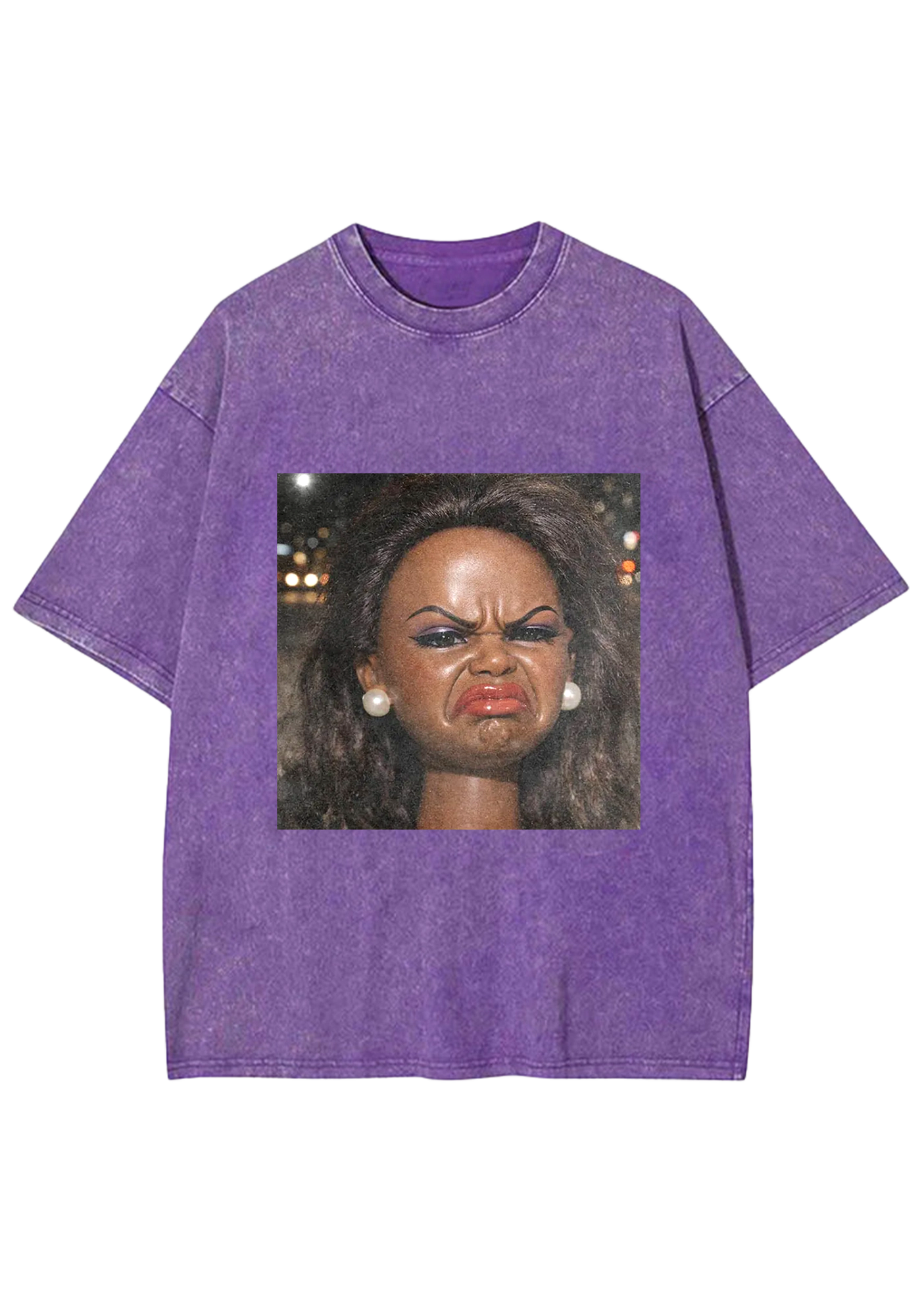 Grumpy Pearl Black Barbie Meme Y2K Washed Tee