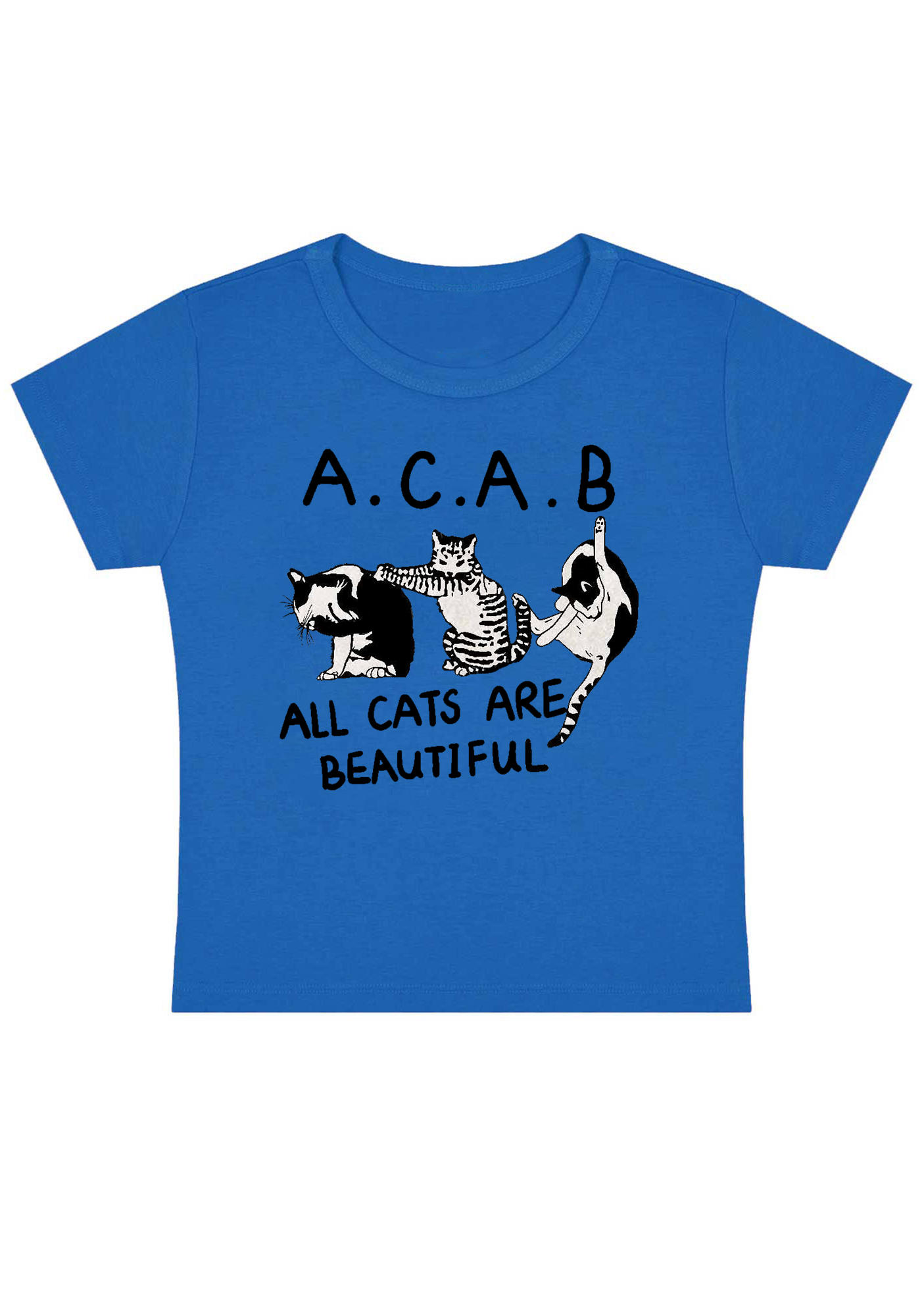 All Cats Are Beautiful Y2K Baby Tee