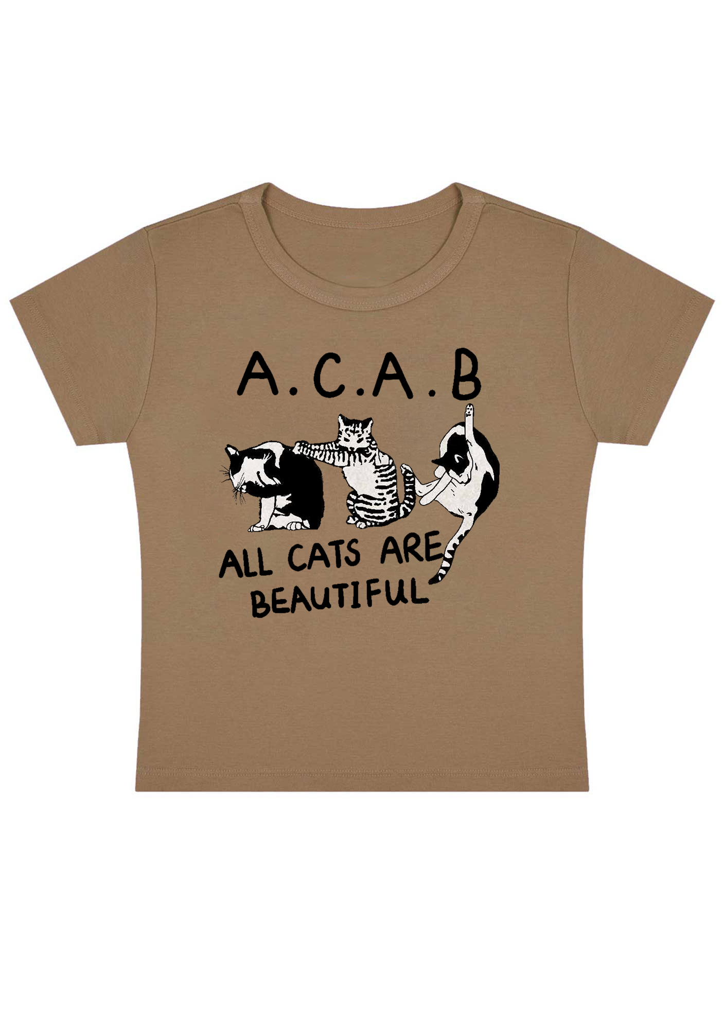All Cats Are Beautiful Y2K Baby Tee