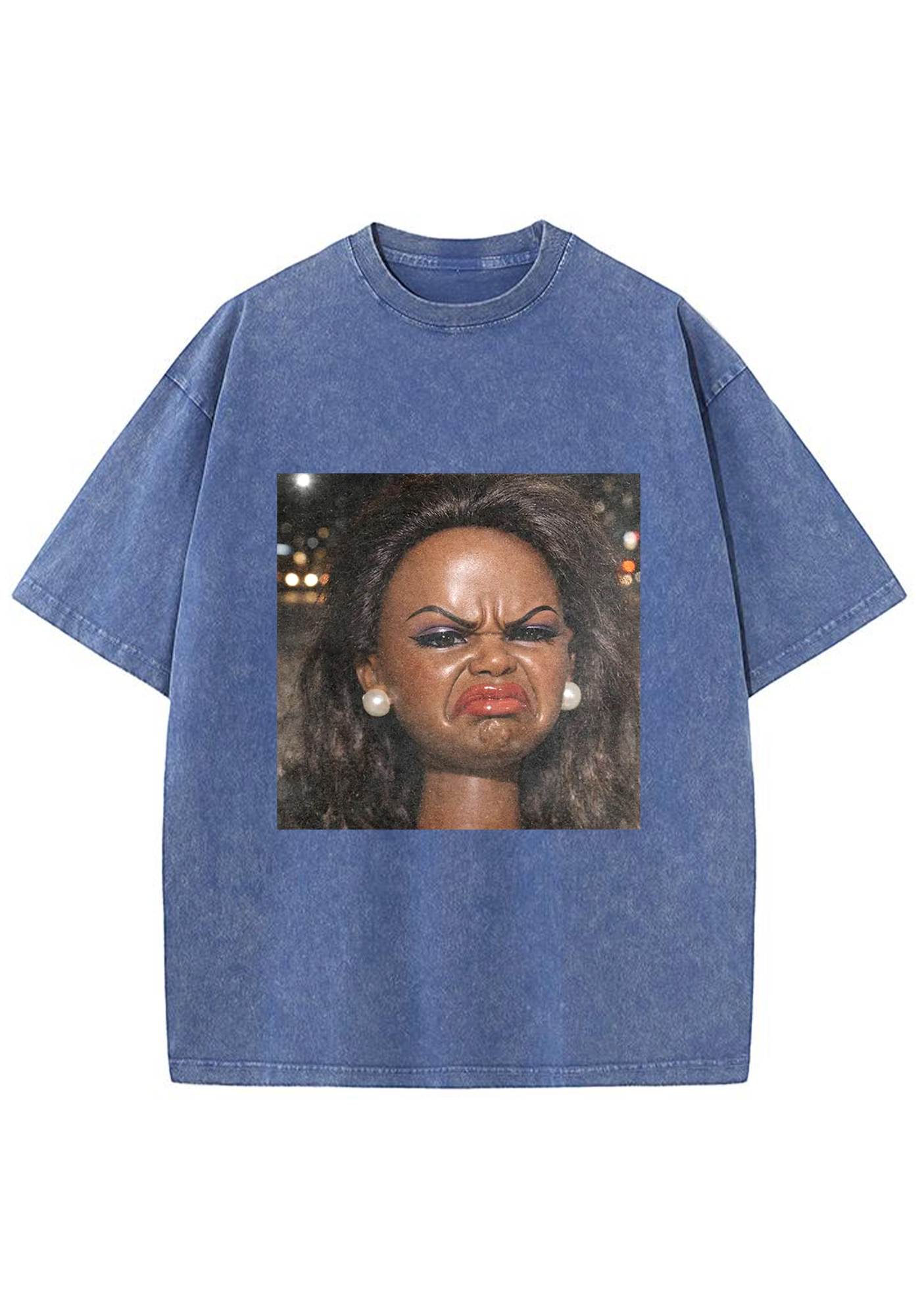 Grumpy Pearl Black Barbie Meme Y2K Washed Tee