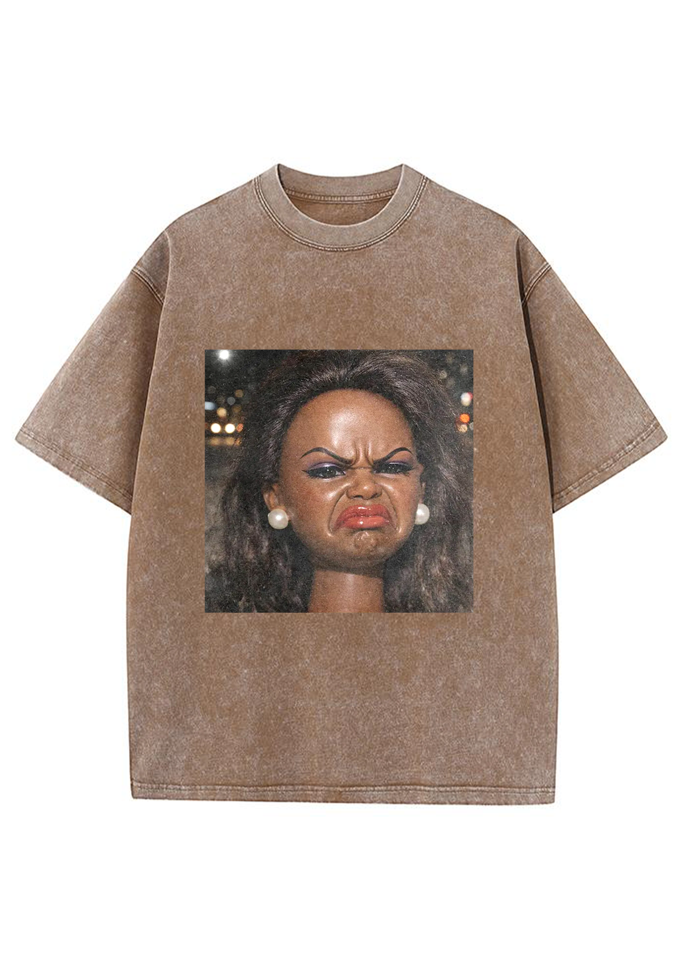 Grumpy Pearl Black Barbie Meme Y2K Washed Tee