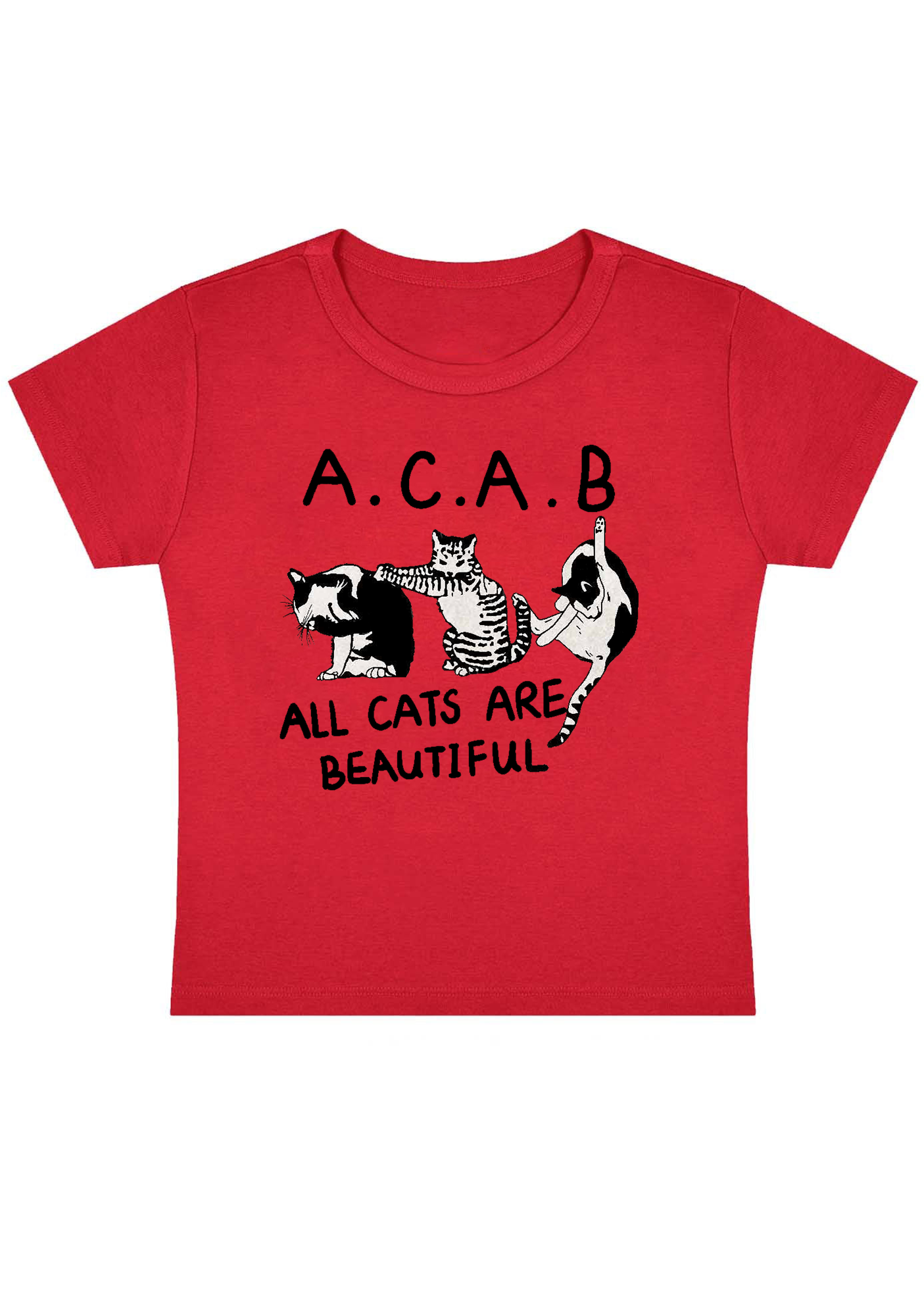 All Cats Are Beautiful Y2K Baby Tee