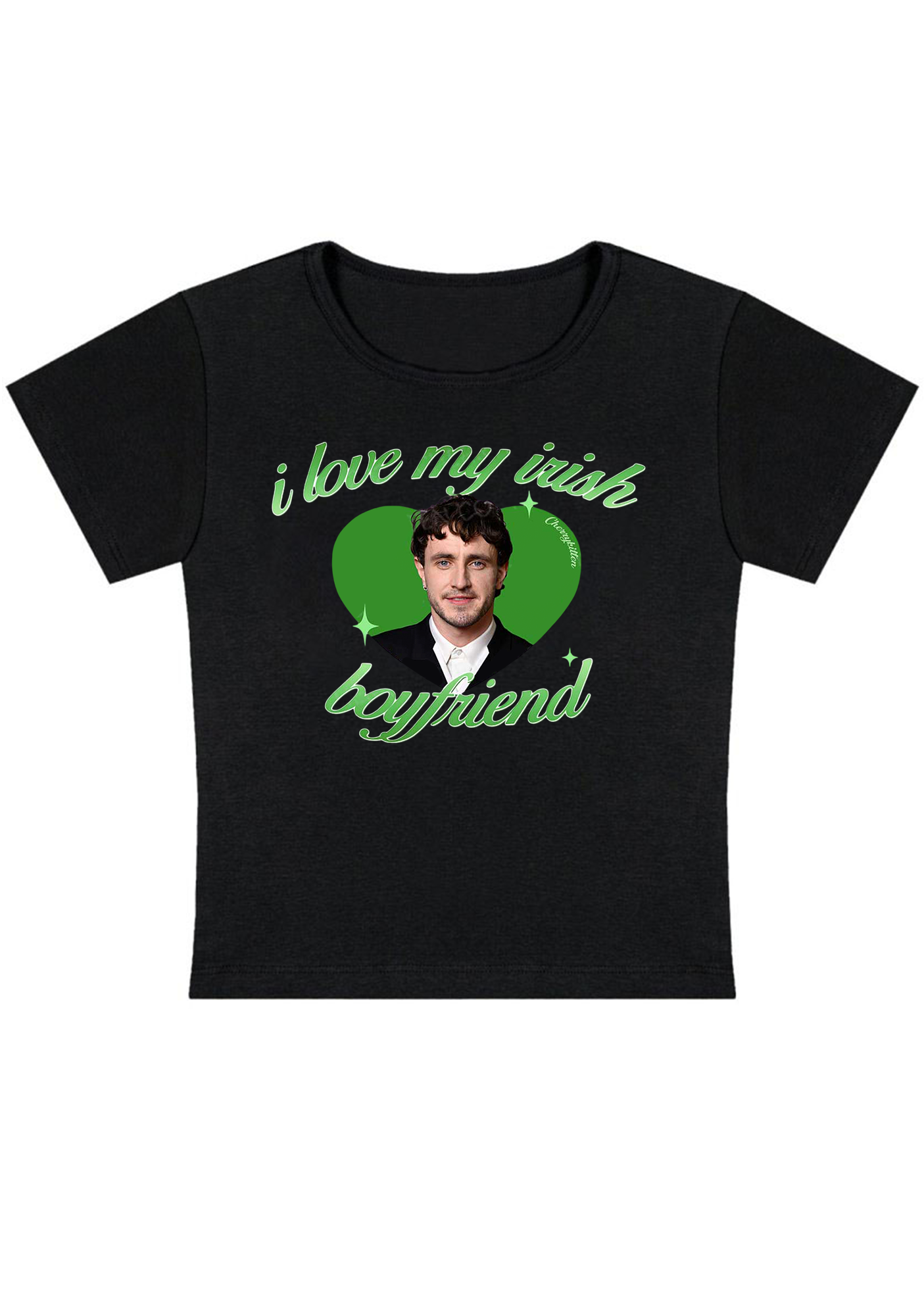 I Love My Irish Boyfriend Y2K Baby Tee