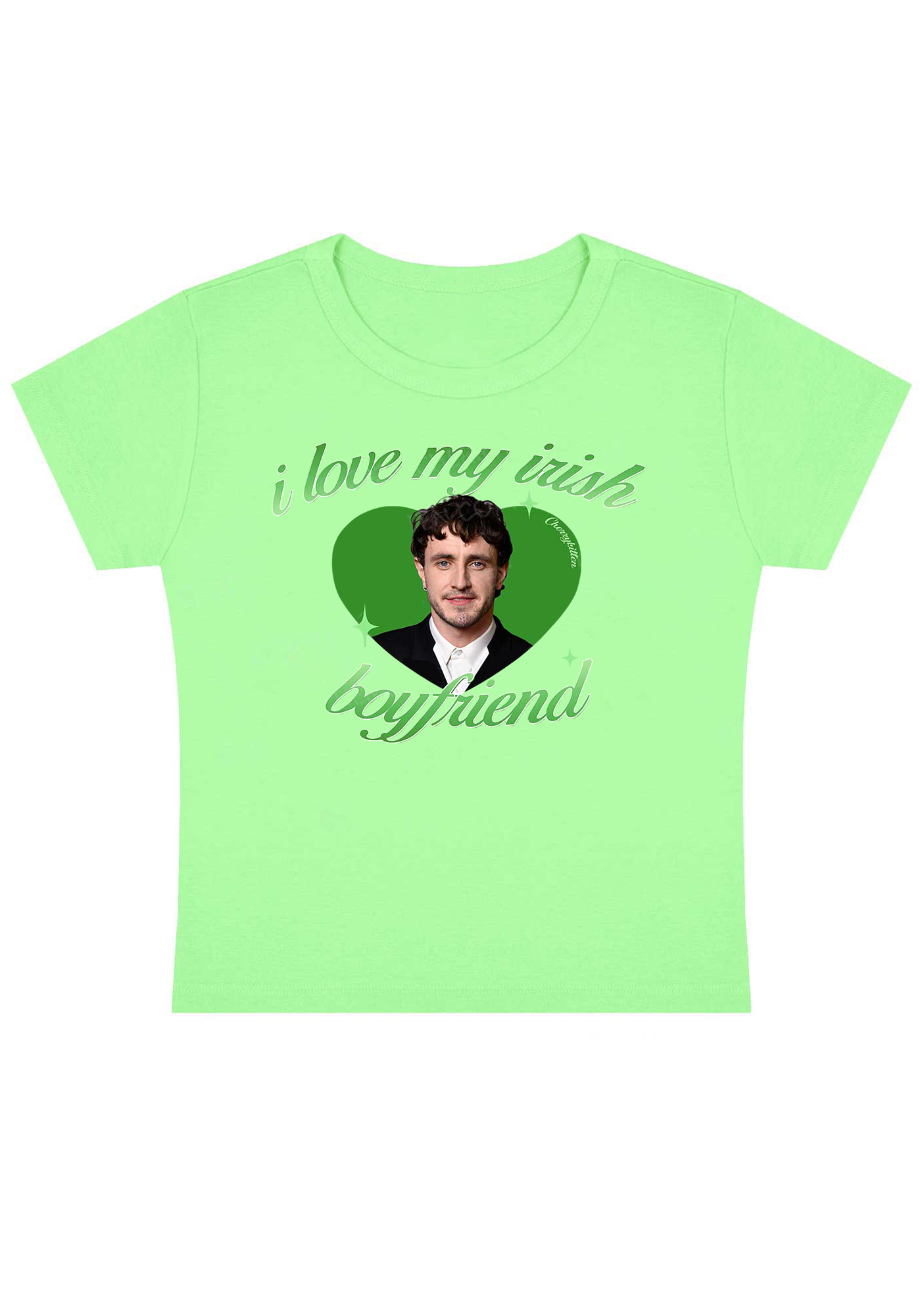 I Love My Irish Boyfriend Y2K Baby Tee
