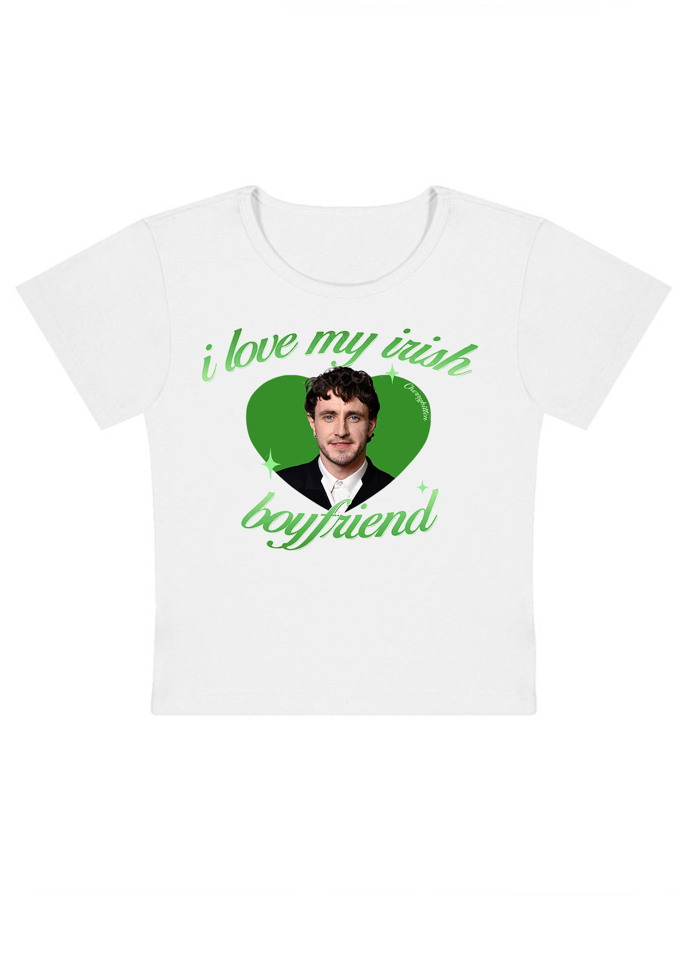 I Love My Irish Boyfriend Y2K Baby Tee