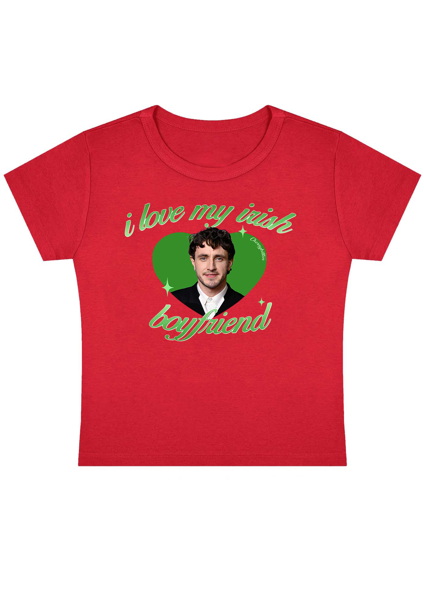 I Love My Irish Boyfriend Y2K Baby Tee