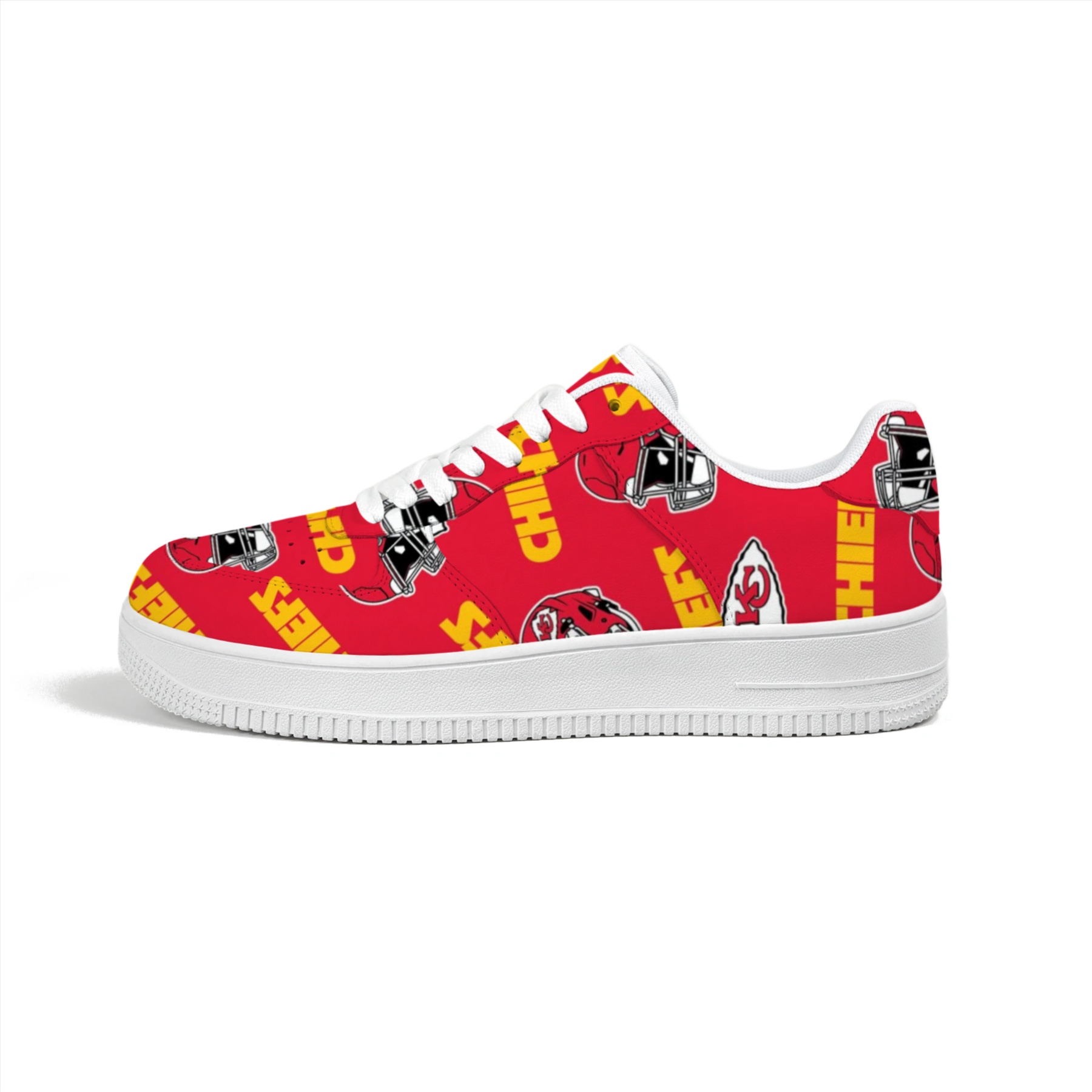 Chief Inspired Football Helmet Low Top Sneakers