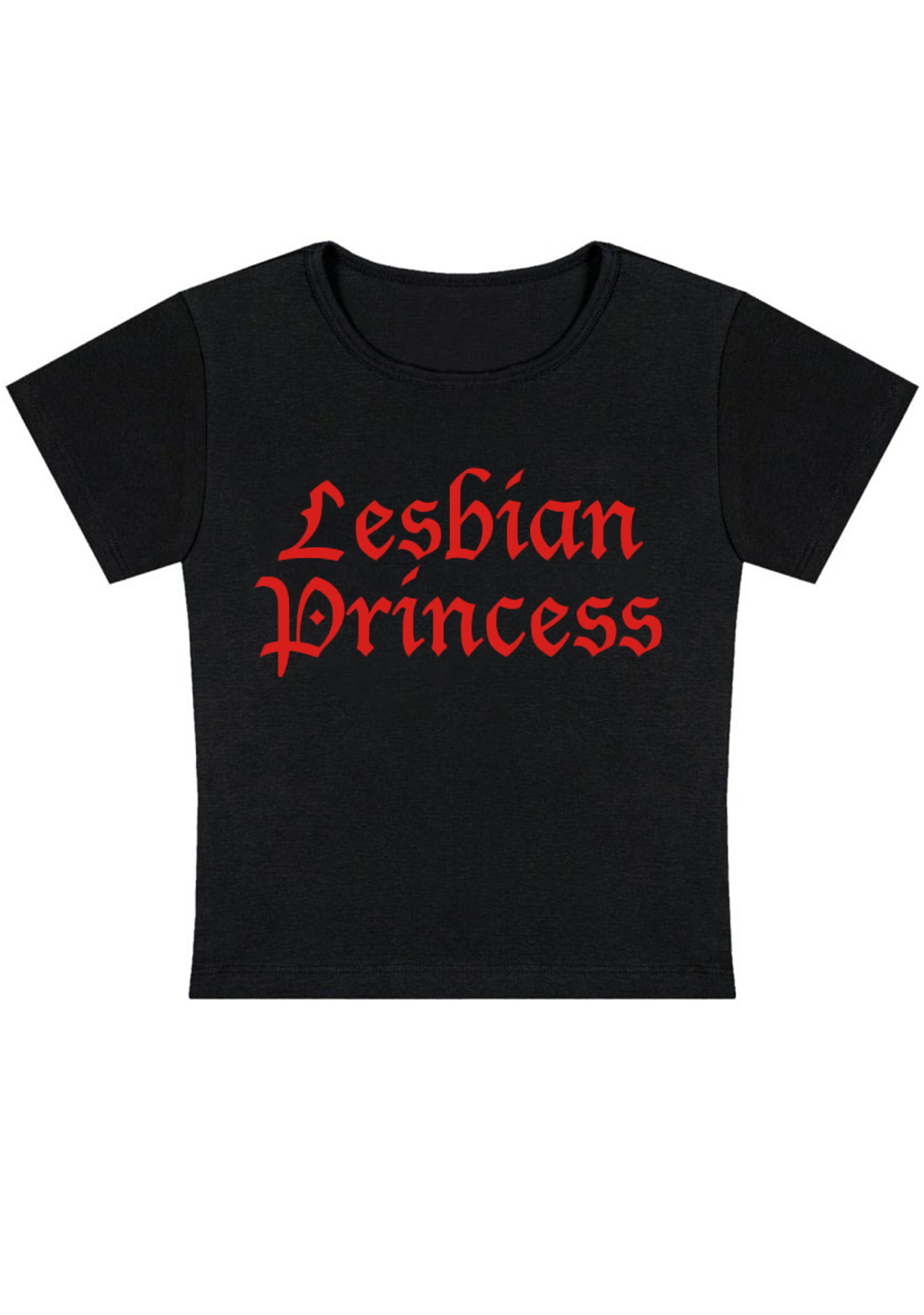 Lesbian Princess Y2K Baby Tee