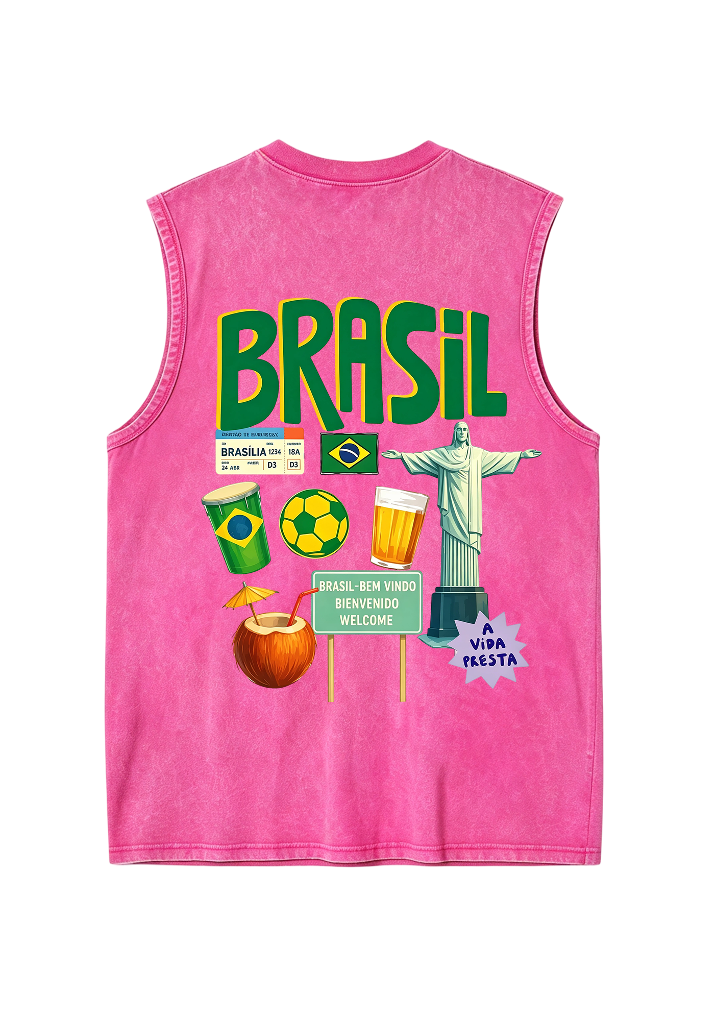 Brasil Culture Travel Washed Tank