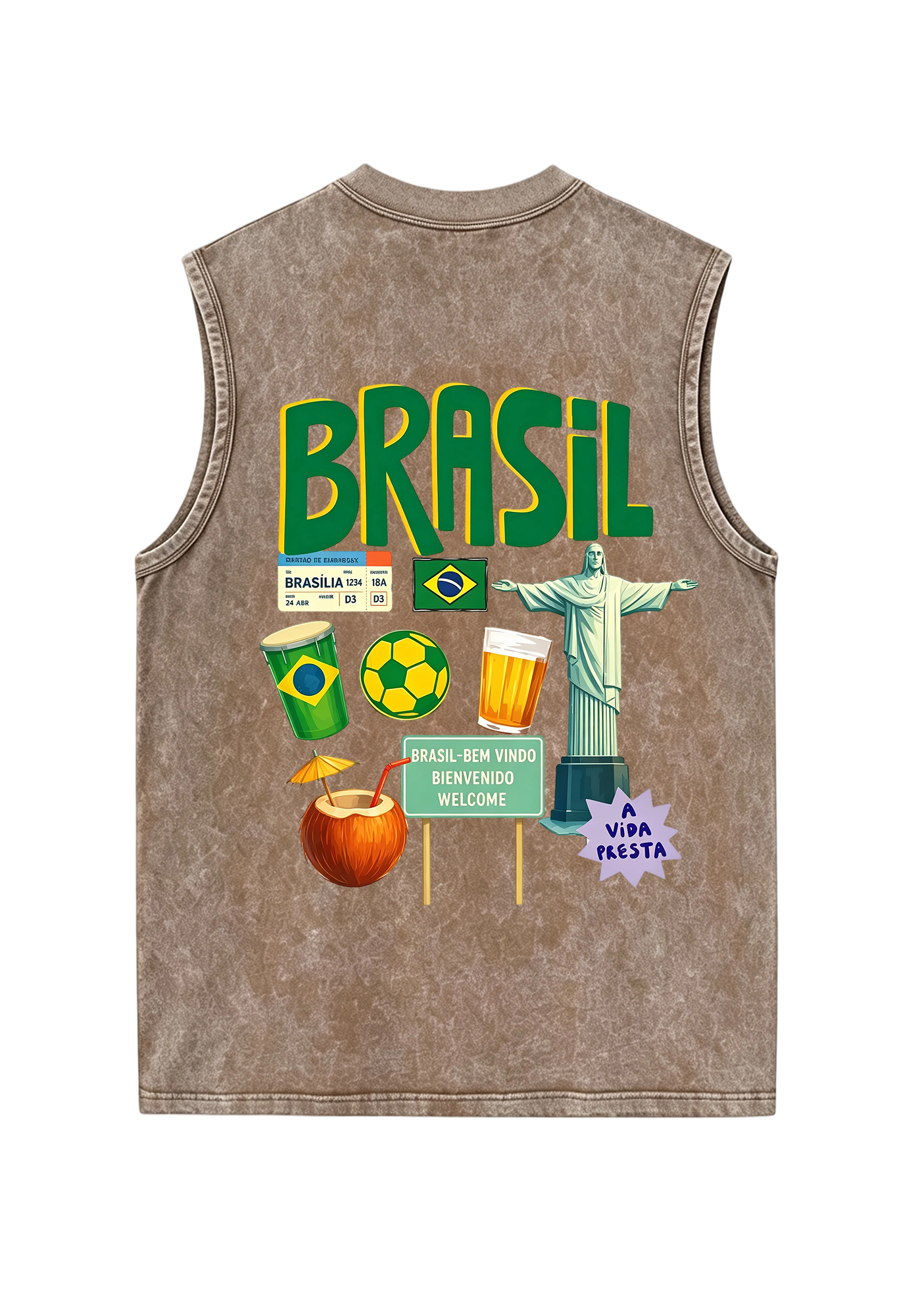Brasil Culture Travel Washed Tank