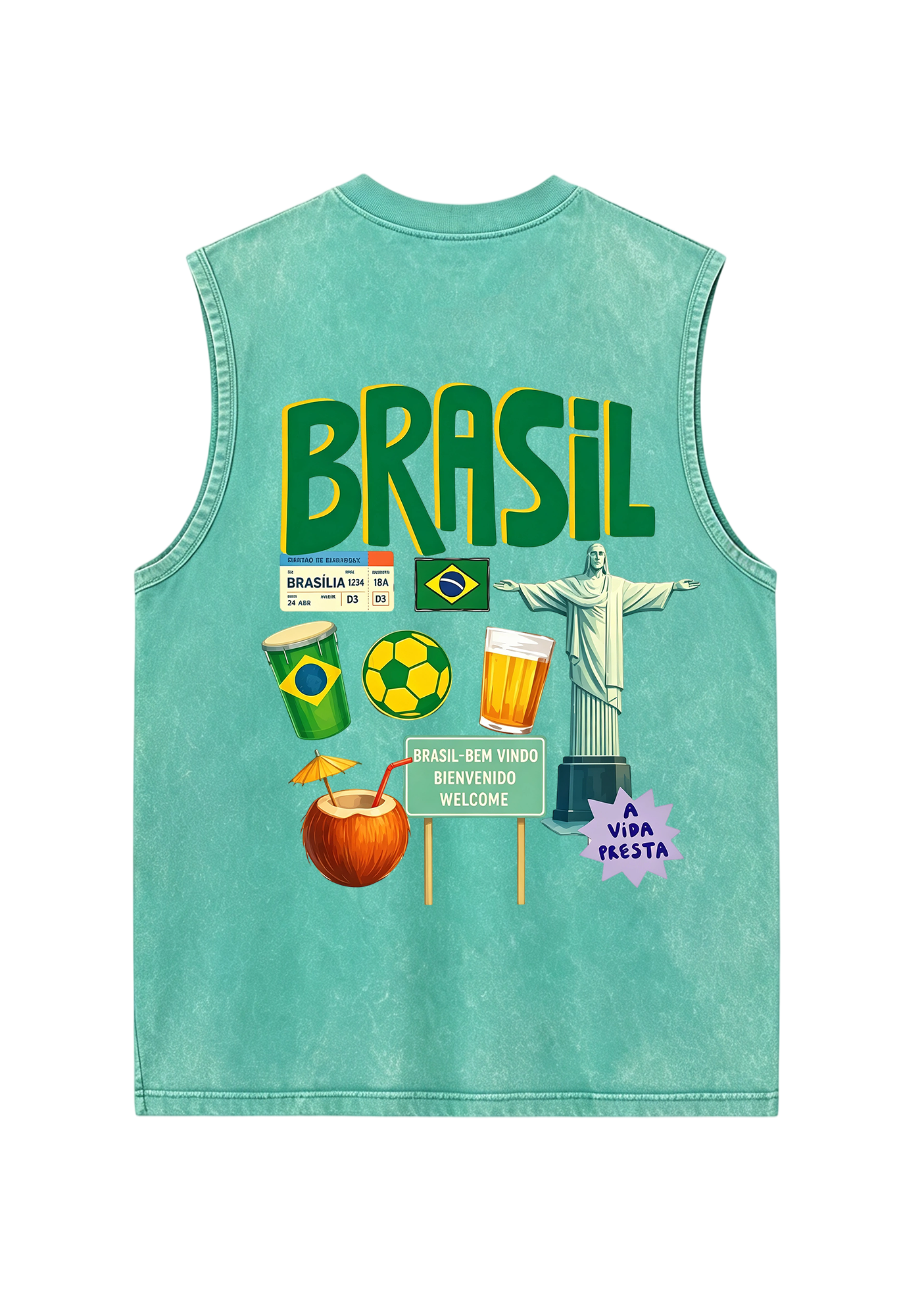 Brasil Culture Travel Washed Tank