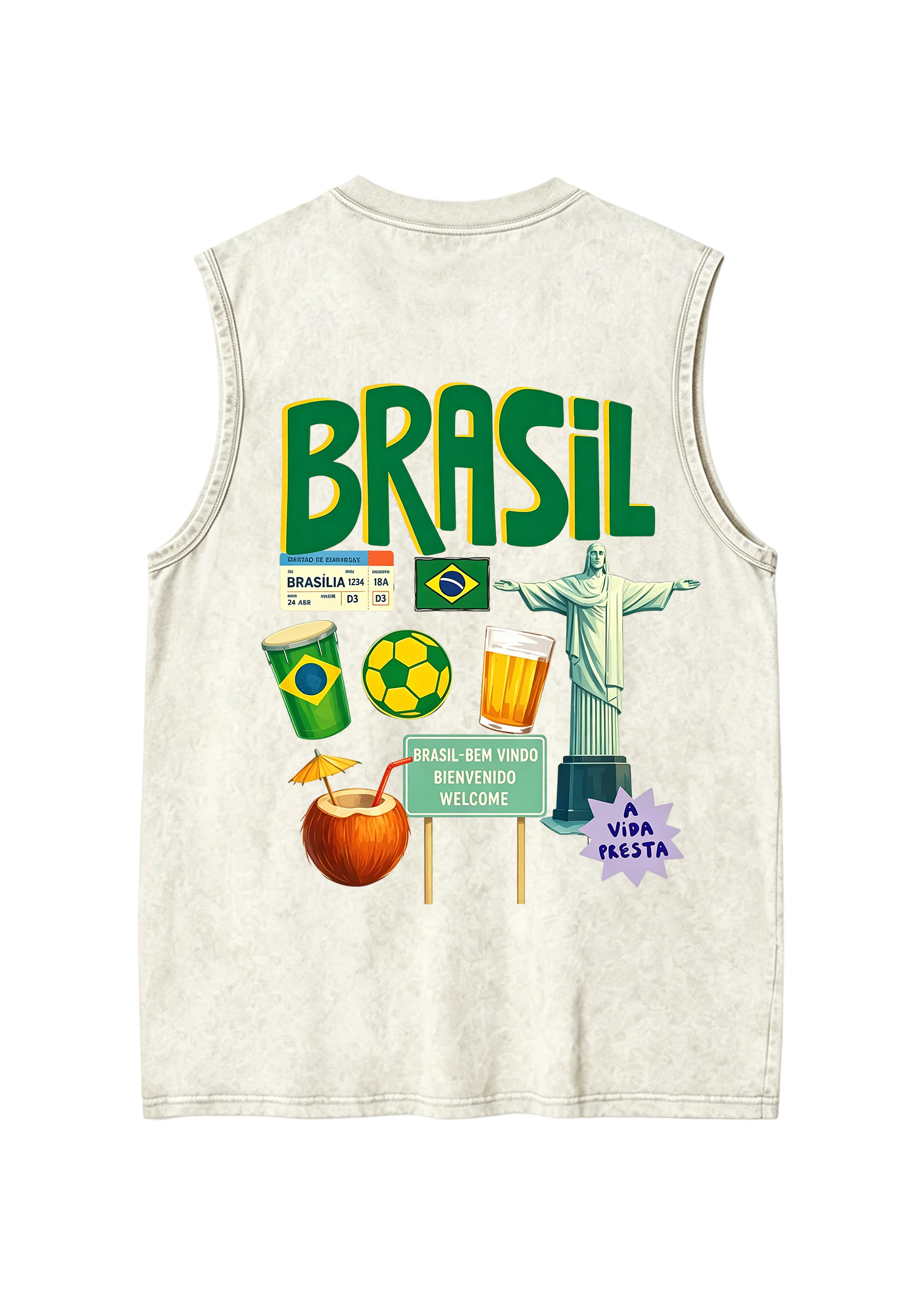 Brasil Culture Travel Washed Tank