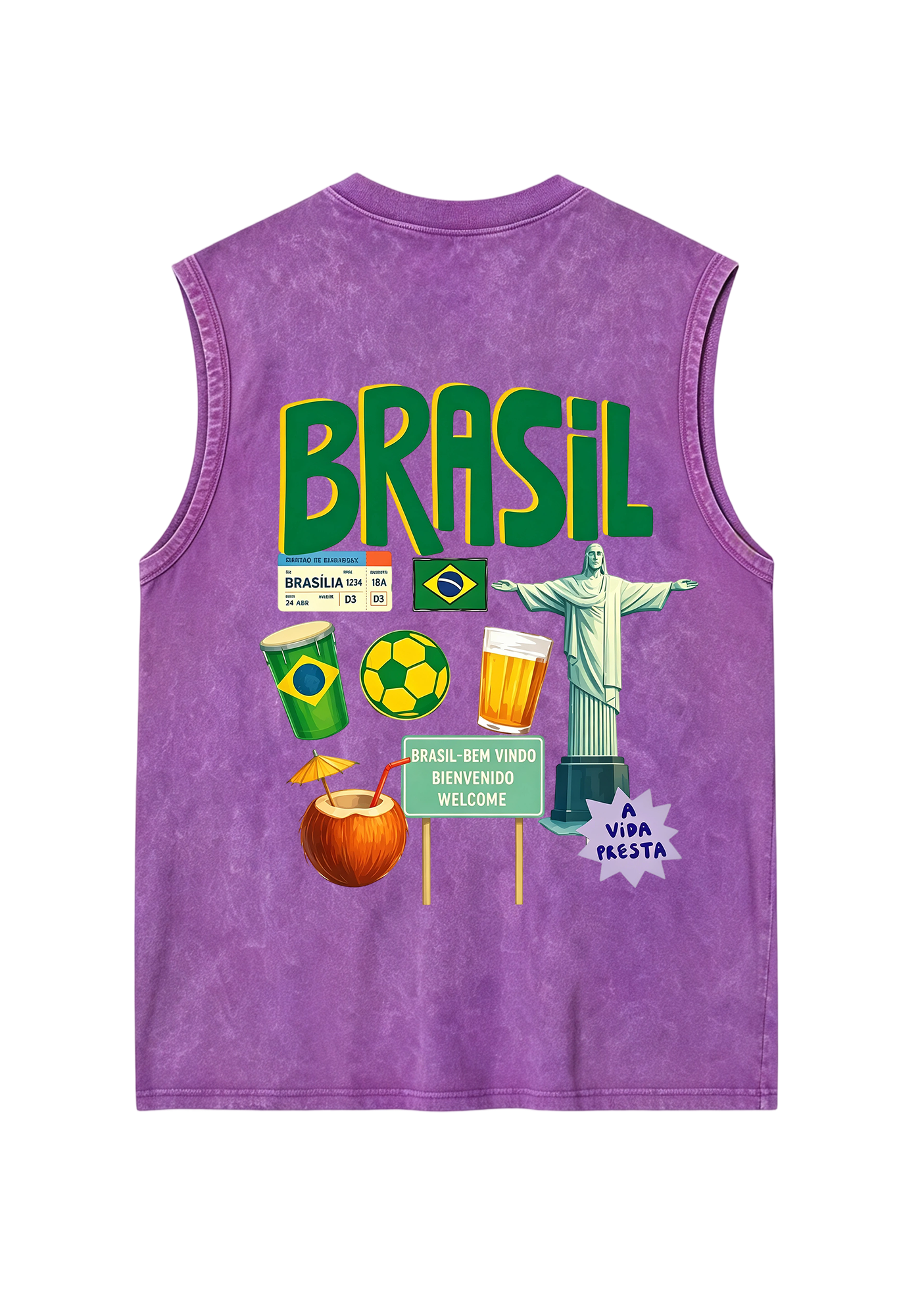 Brasil Culture Travel Washed Tank