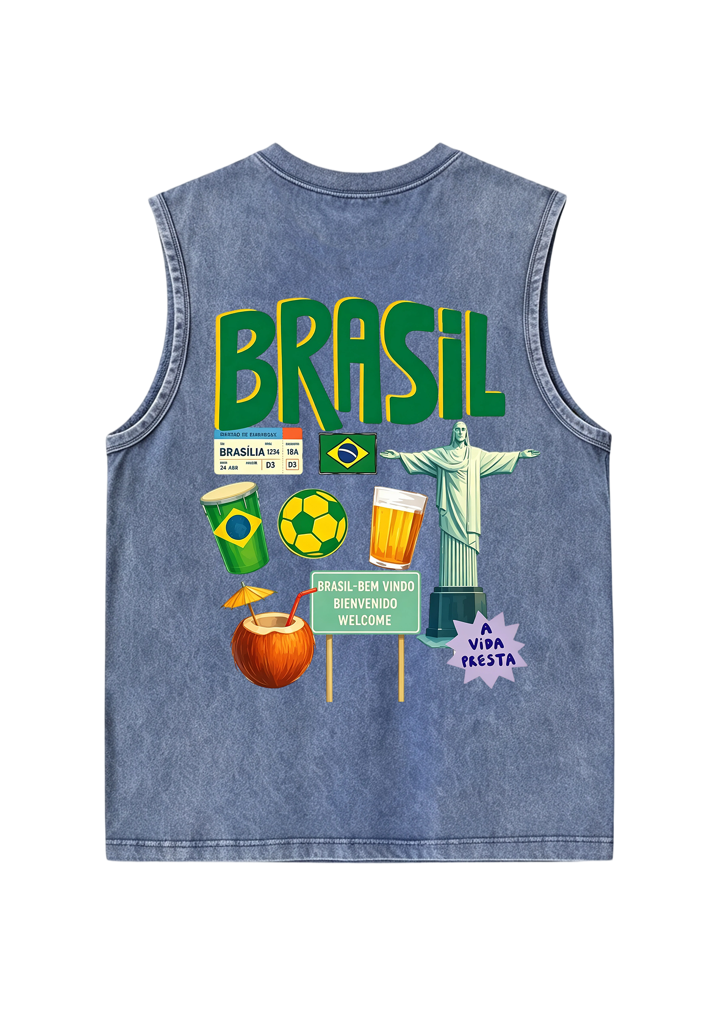 Brasil Culture Travel Washed Tank