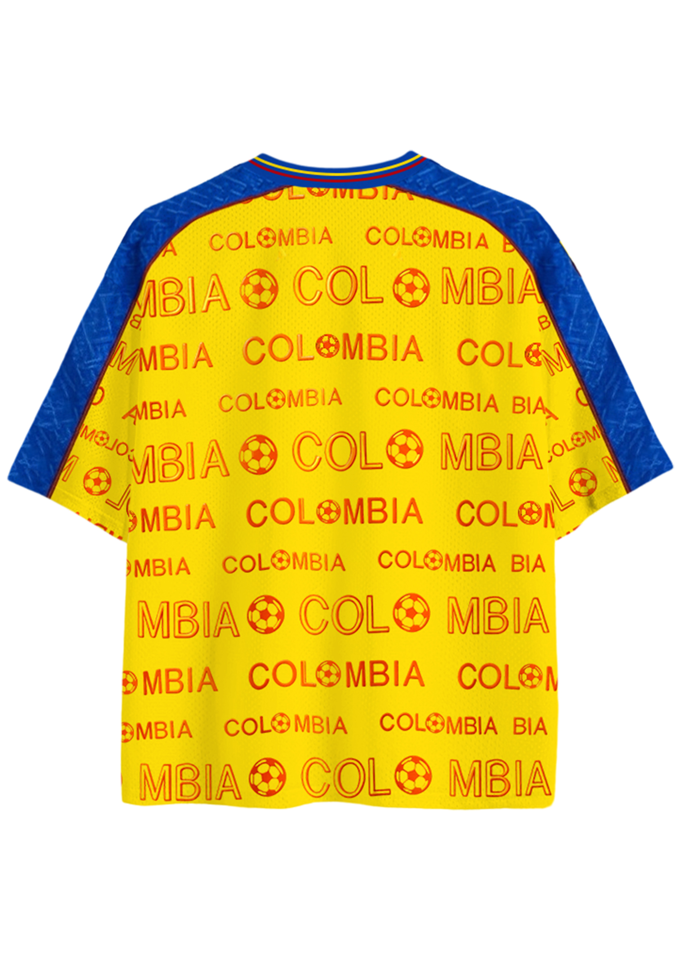 Colombian National Team Yellow Blue Mesh Jersey Shirts