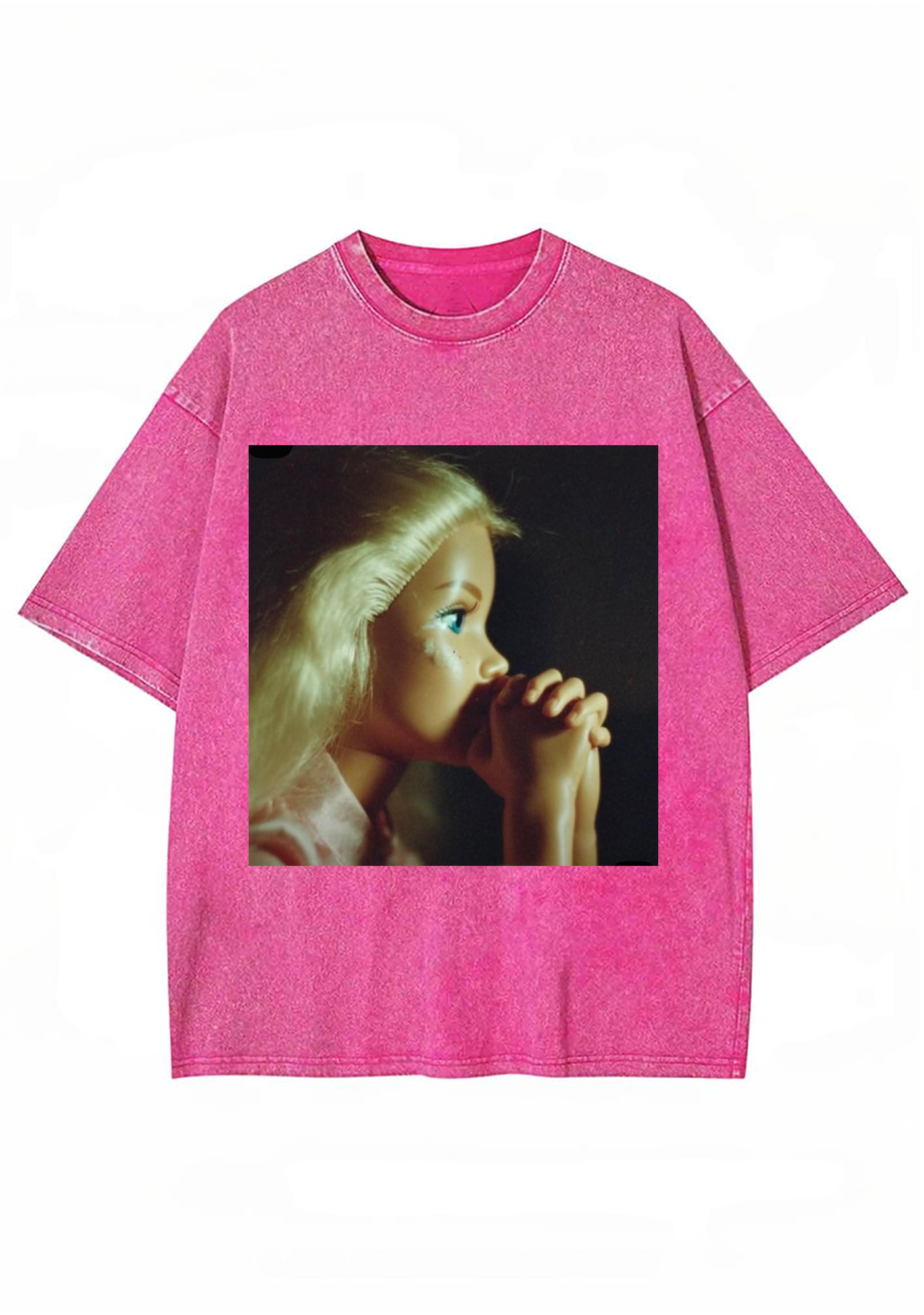 Praying Blonde Barbie Moody Vintage Y2K Washed Tee