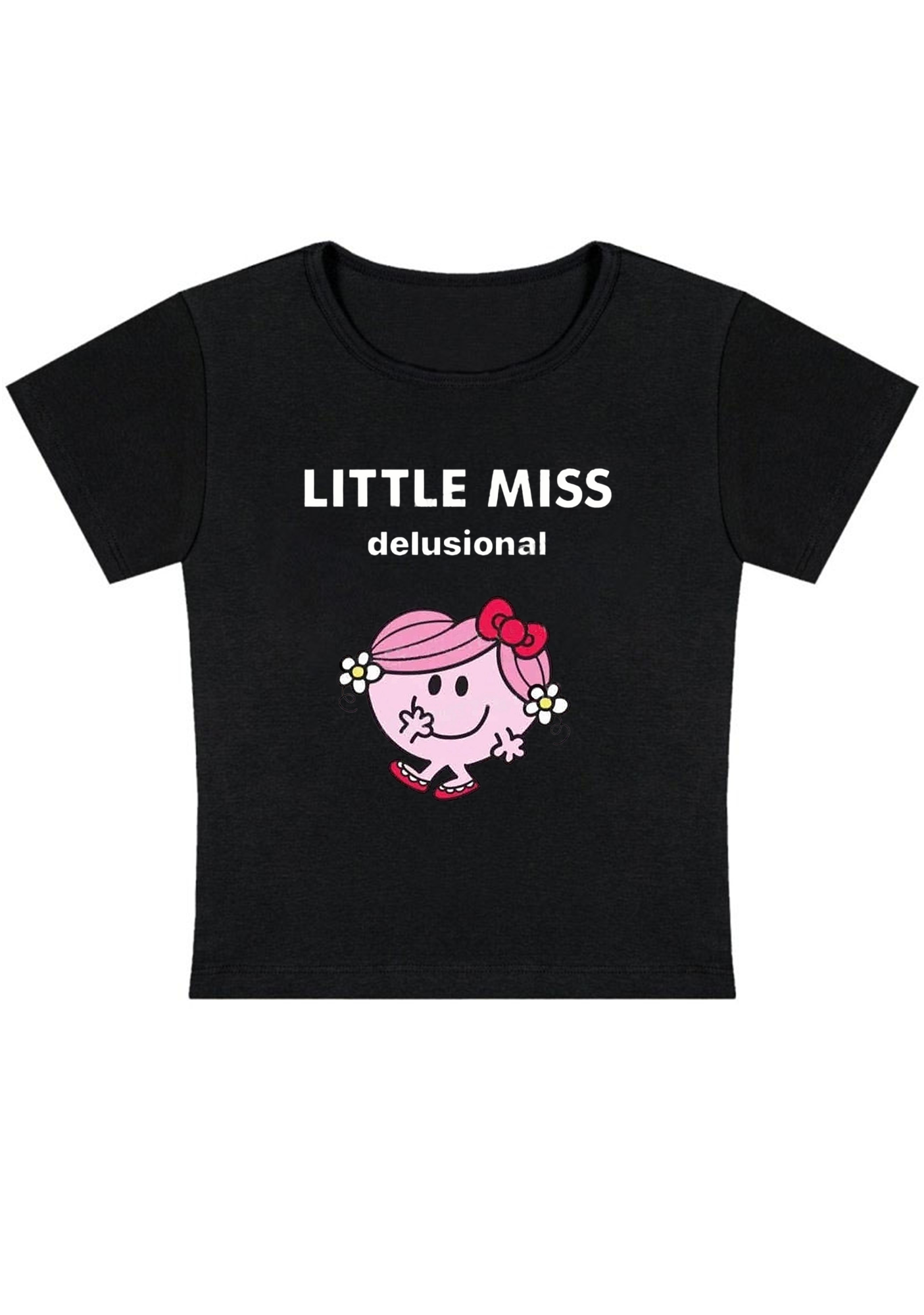 Little Miss Delusional Y2K Baby Tee