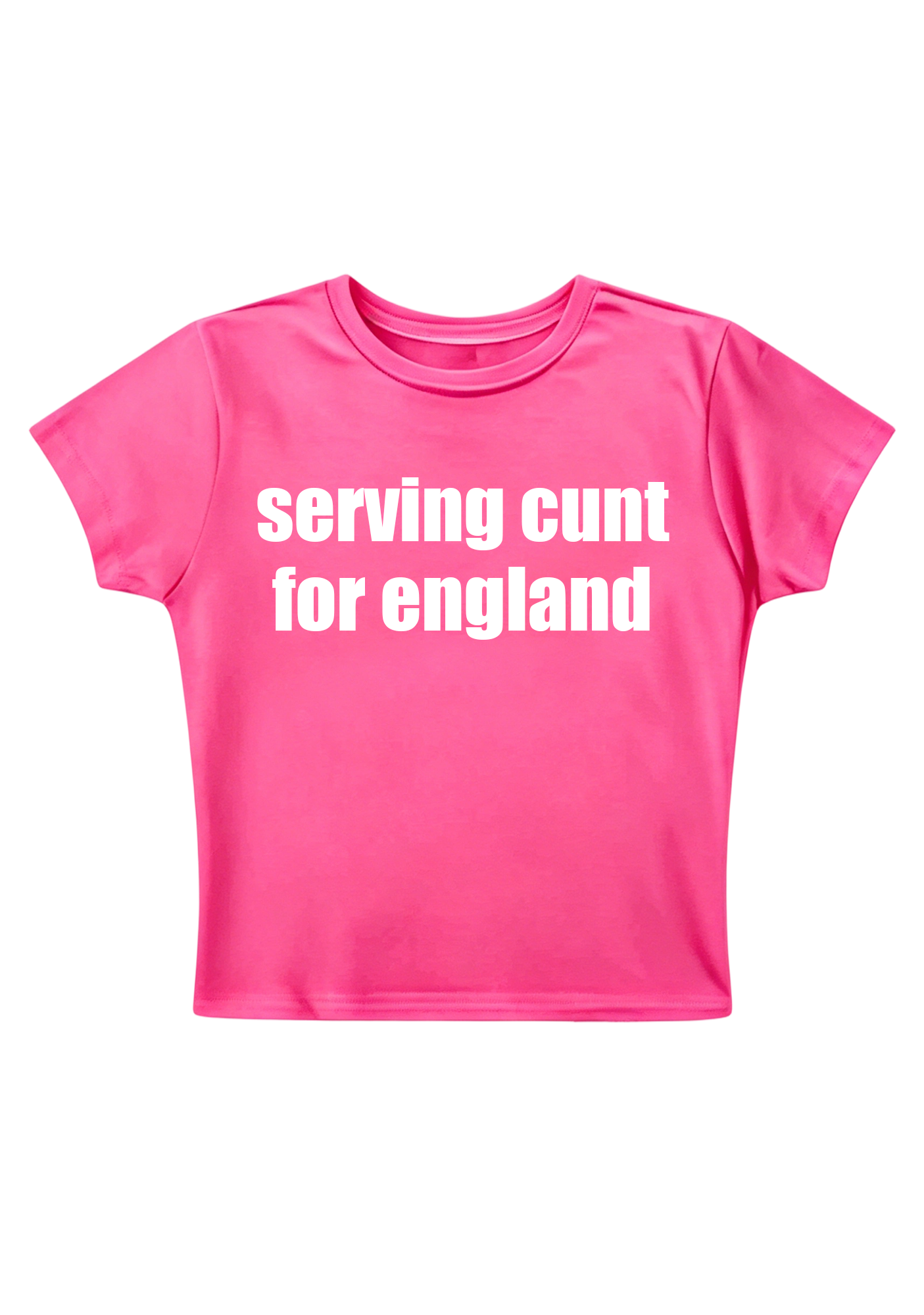 Serving Cxxt For England Y2K Baby Tee