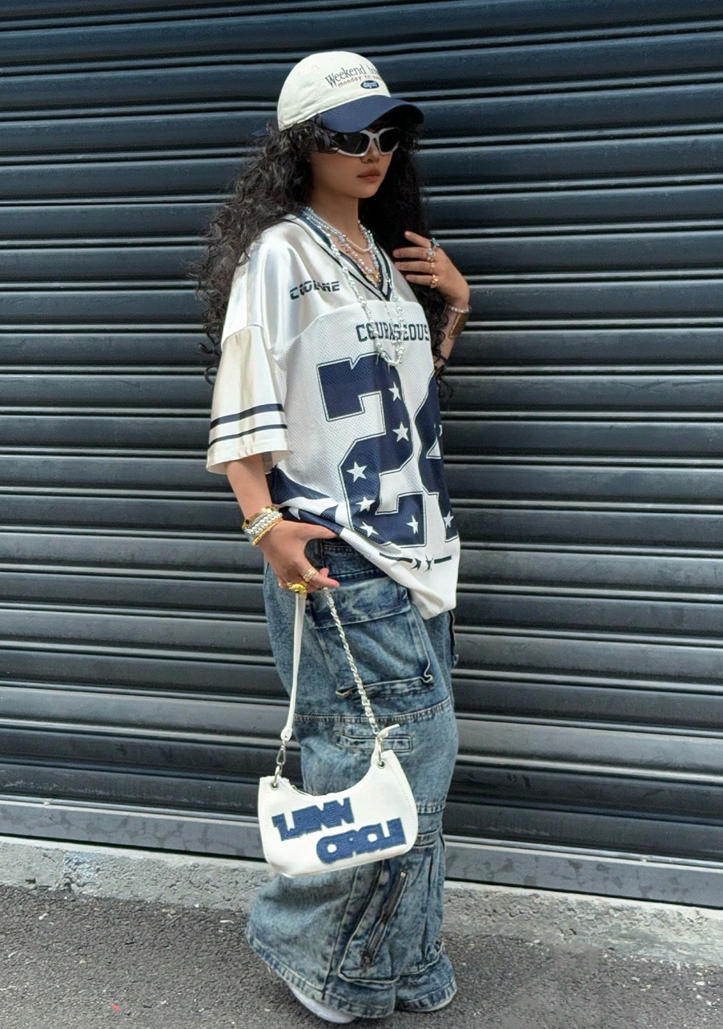 24 Star Letter Print Mesh Jersey Shirts