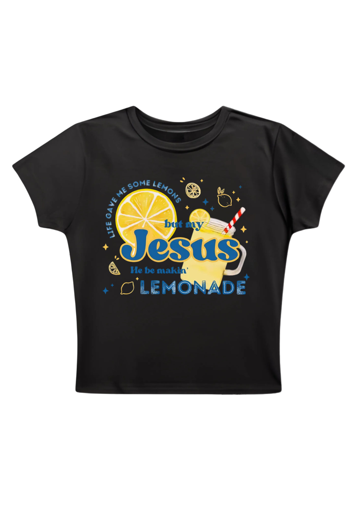 But My Jesus He Be Makin Y2K Baby Tee