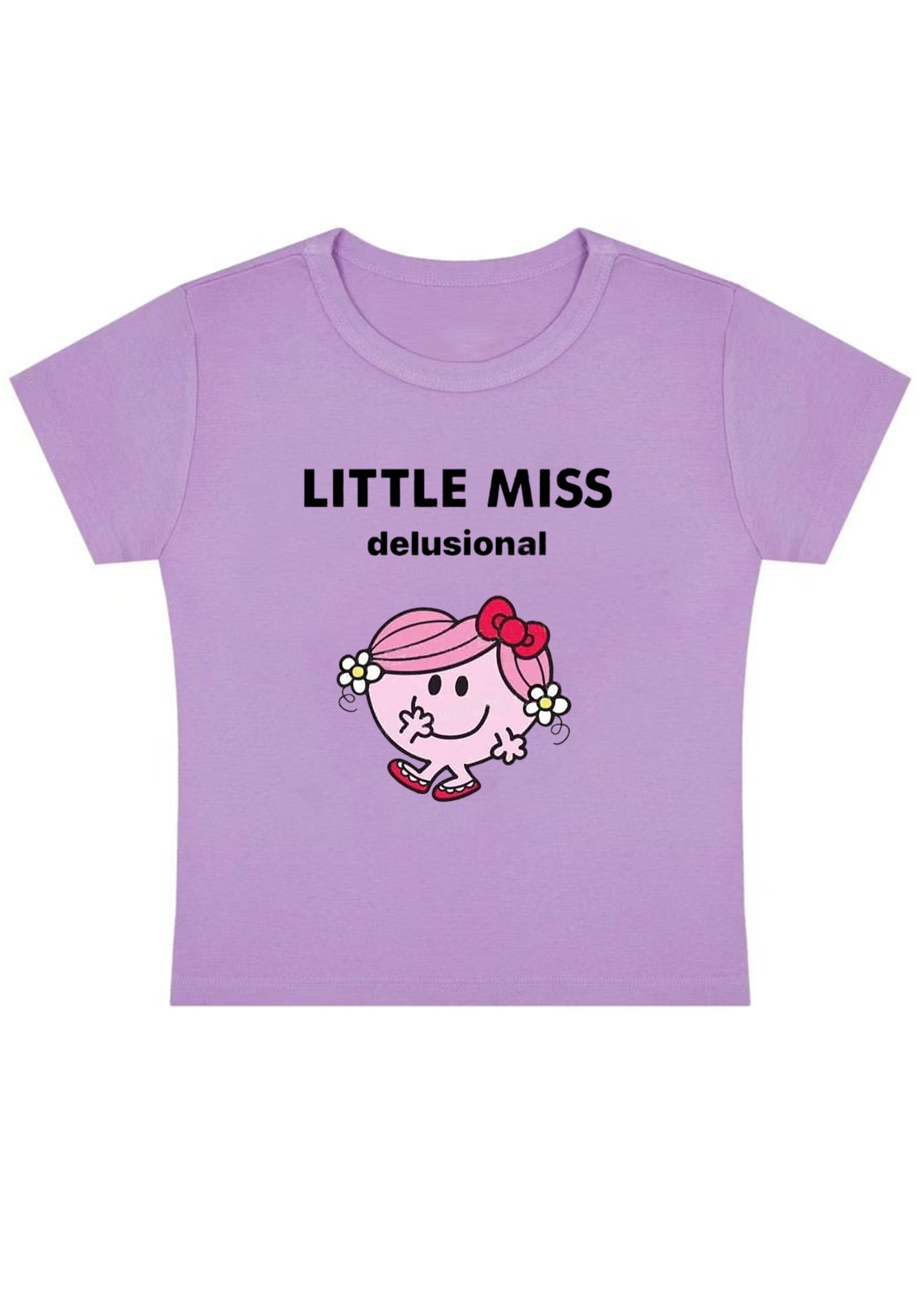 Little Miss Delusional Y2K Baby Tee