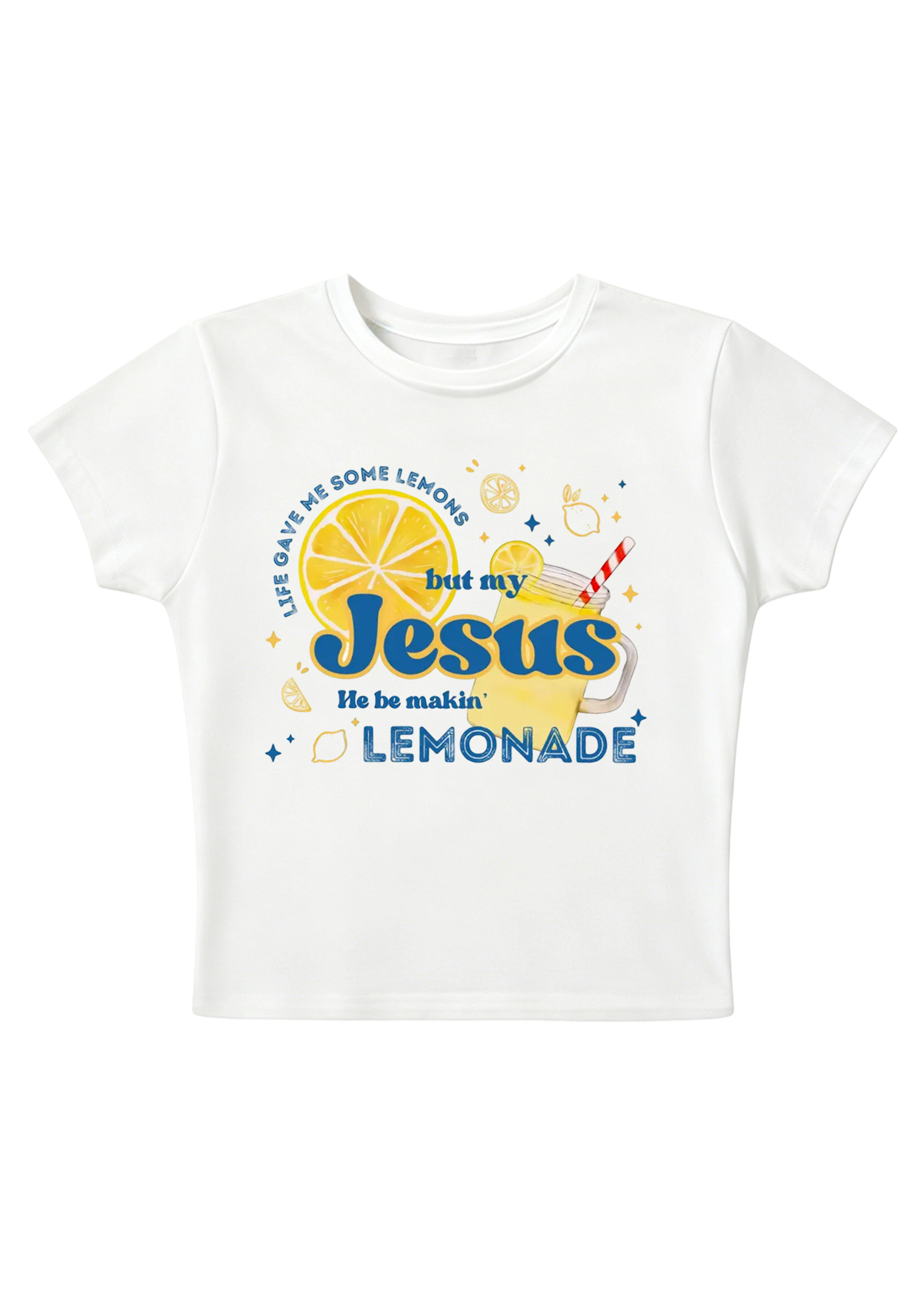 But My Jesus He Be Makin Y2K Baby Tee