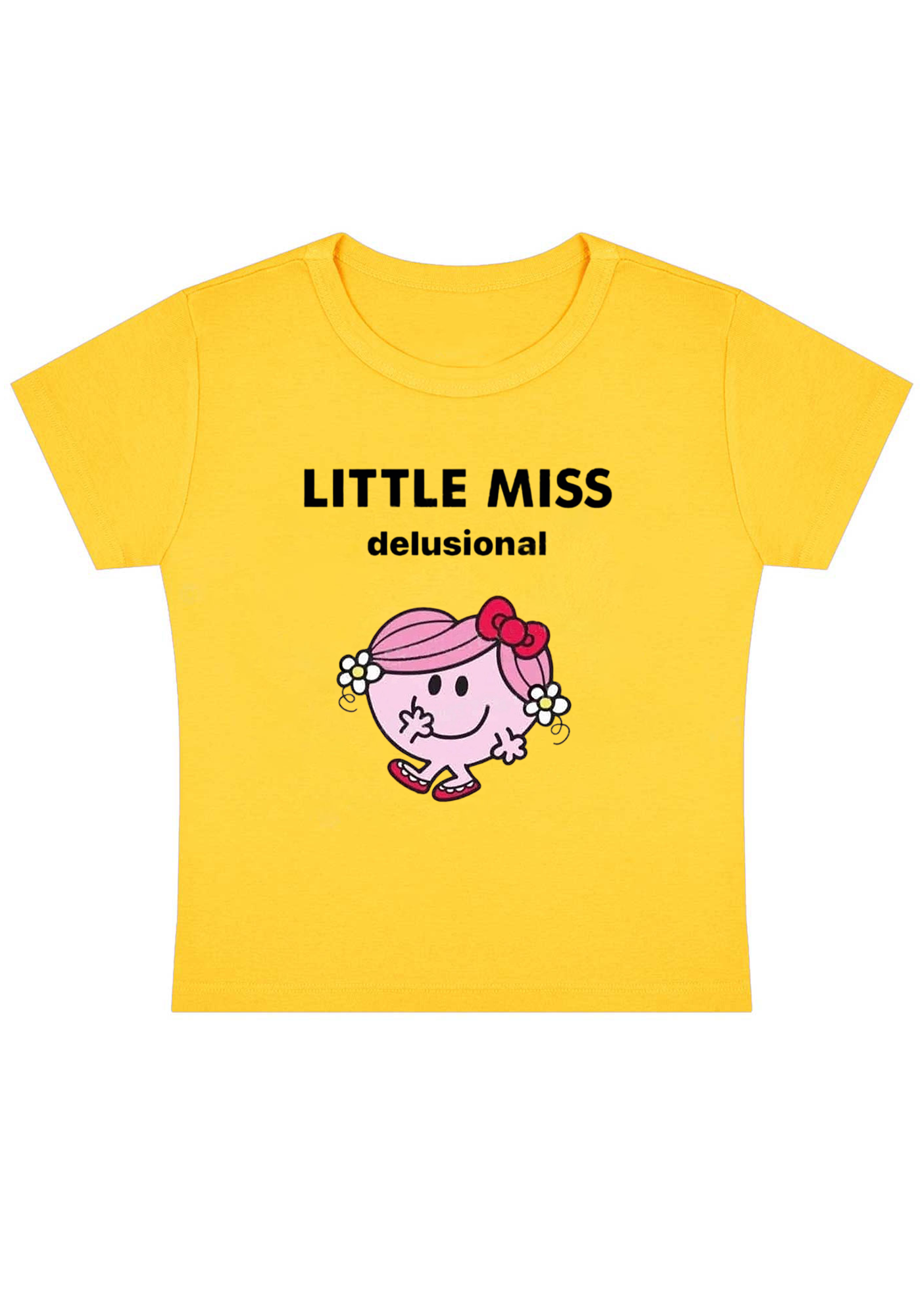 Little Miss Delusional Y2K Baby Tee