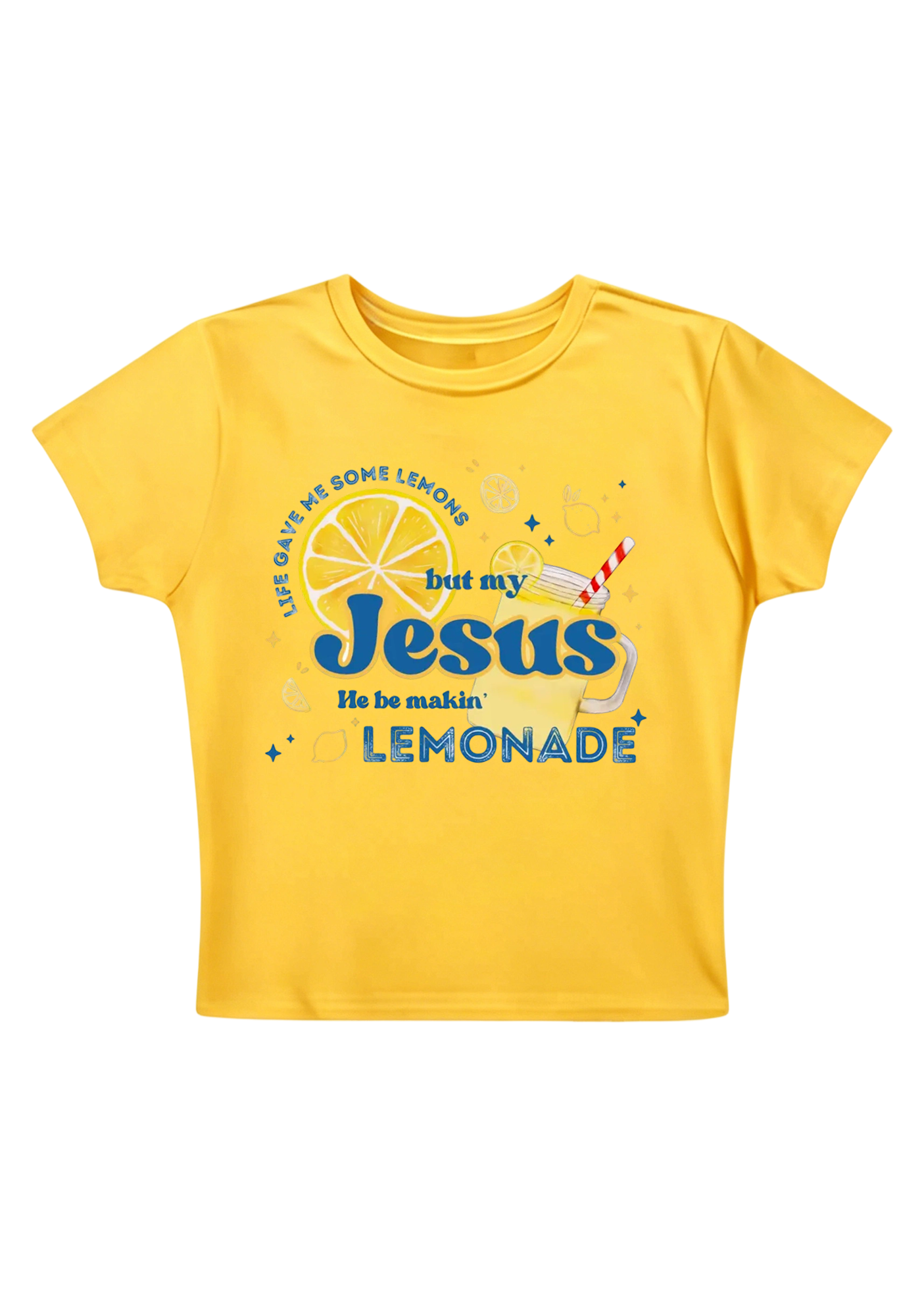 But My Jesus He Be Makin Y2K Baby Tee