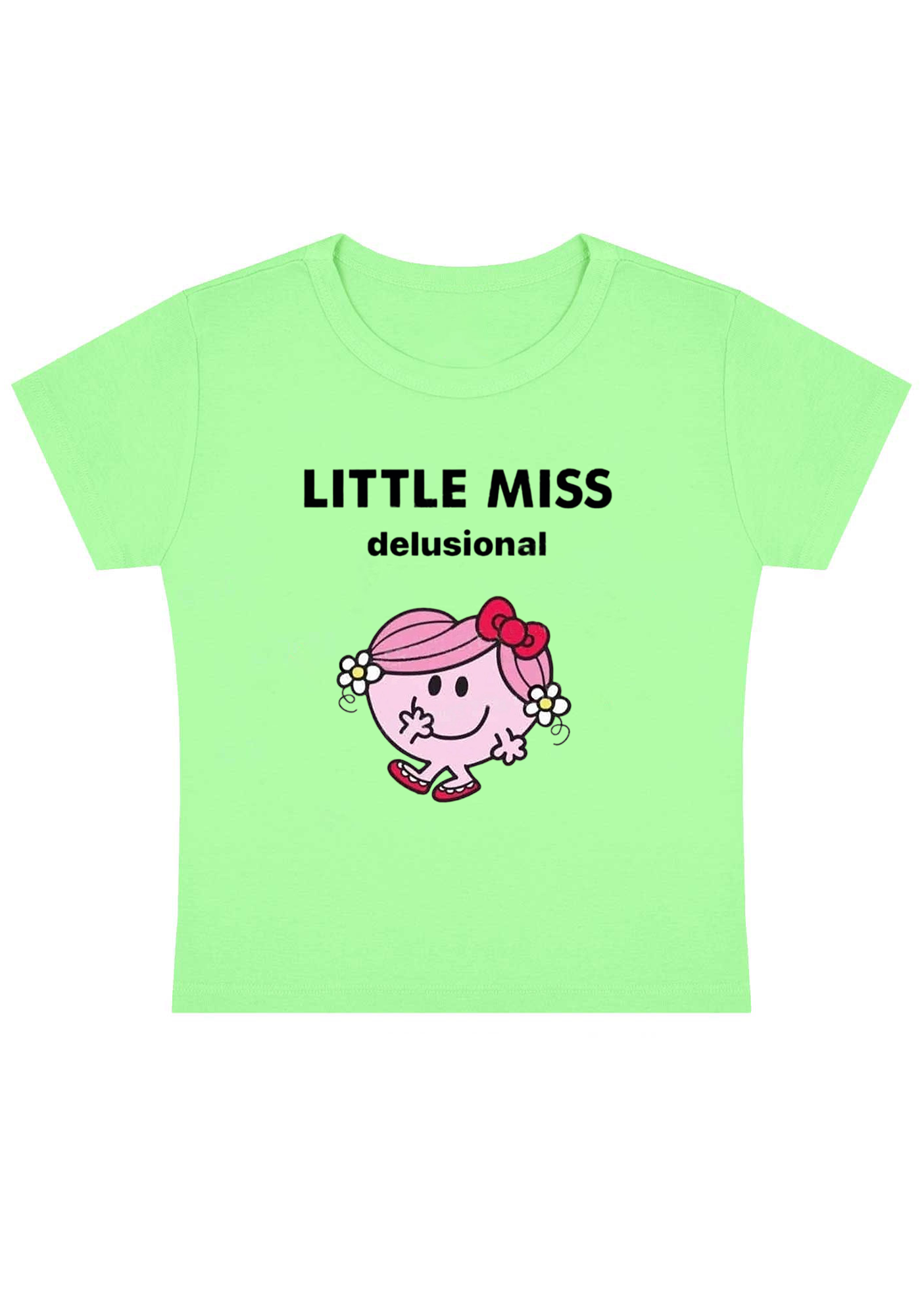 Little Miss Delusional Y2K Baby Tee