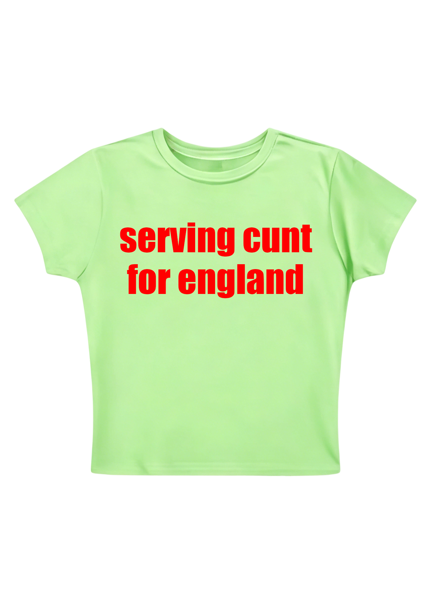 Serving Cxxt For England Y2K Baby Tee