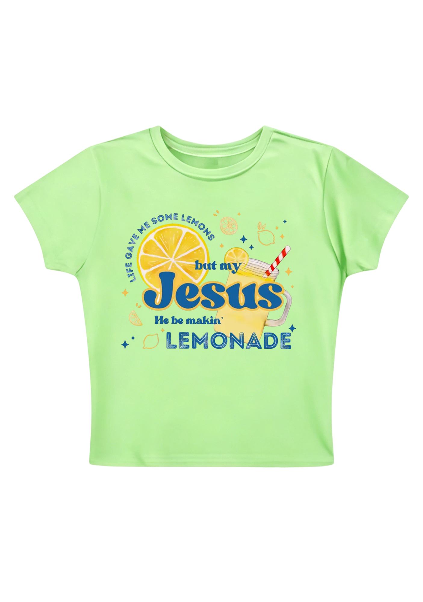 But My Jesus He Be Makin Y2K Baby Tee
