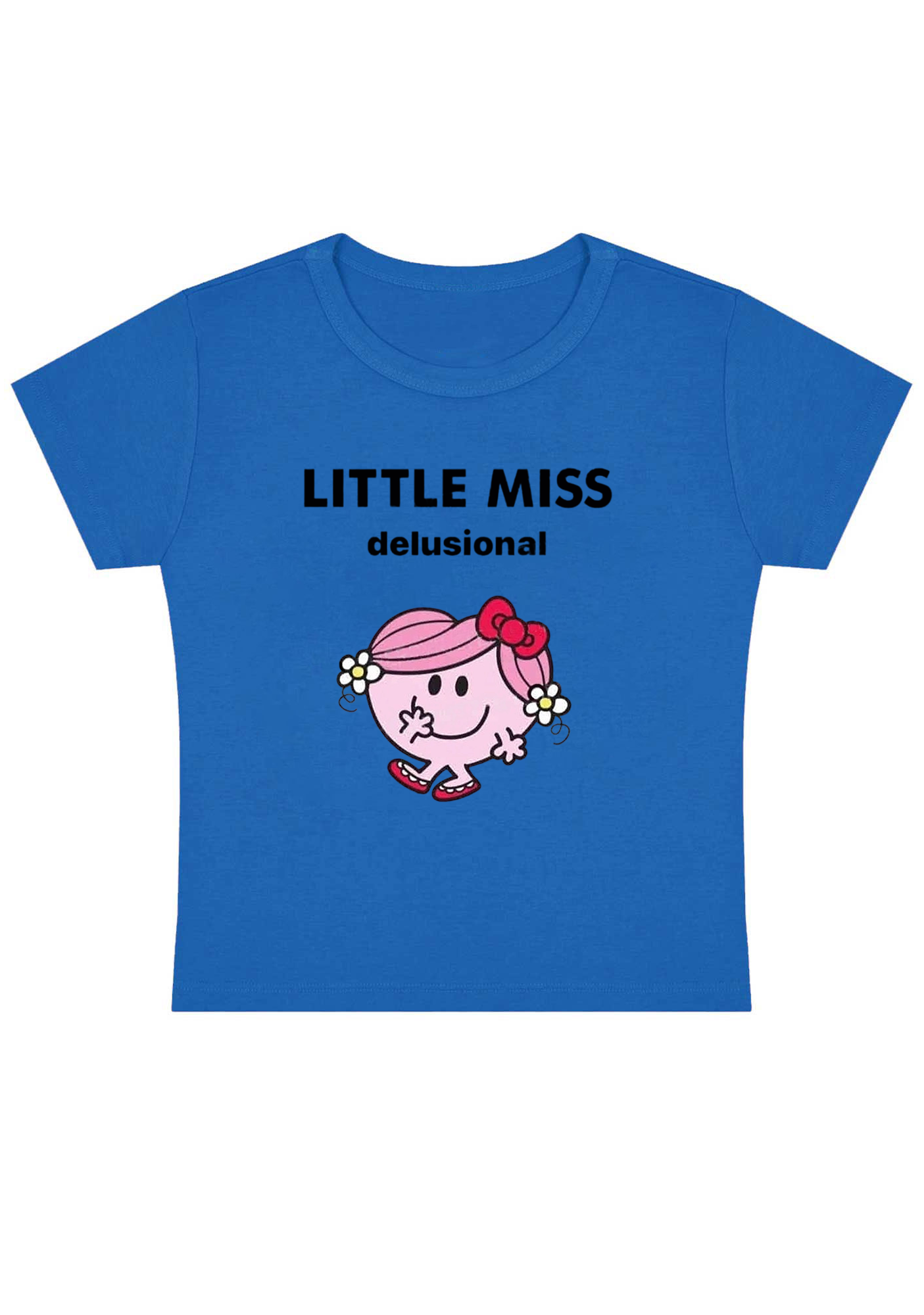 Little Miss Delusional Y2K Baby Tee