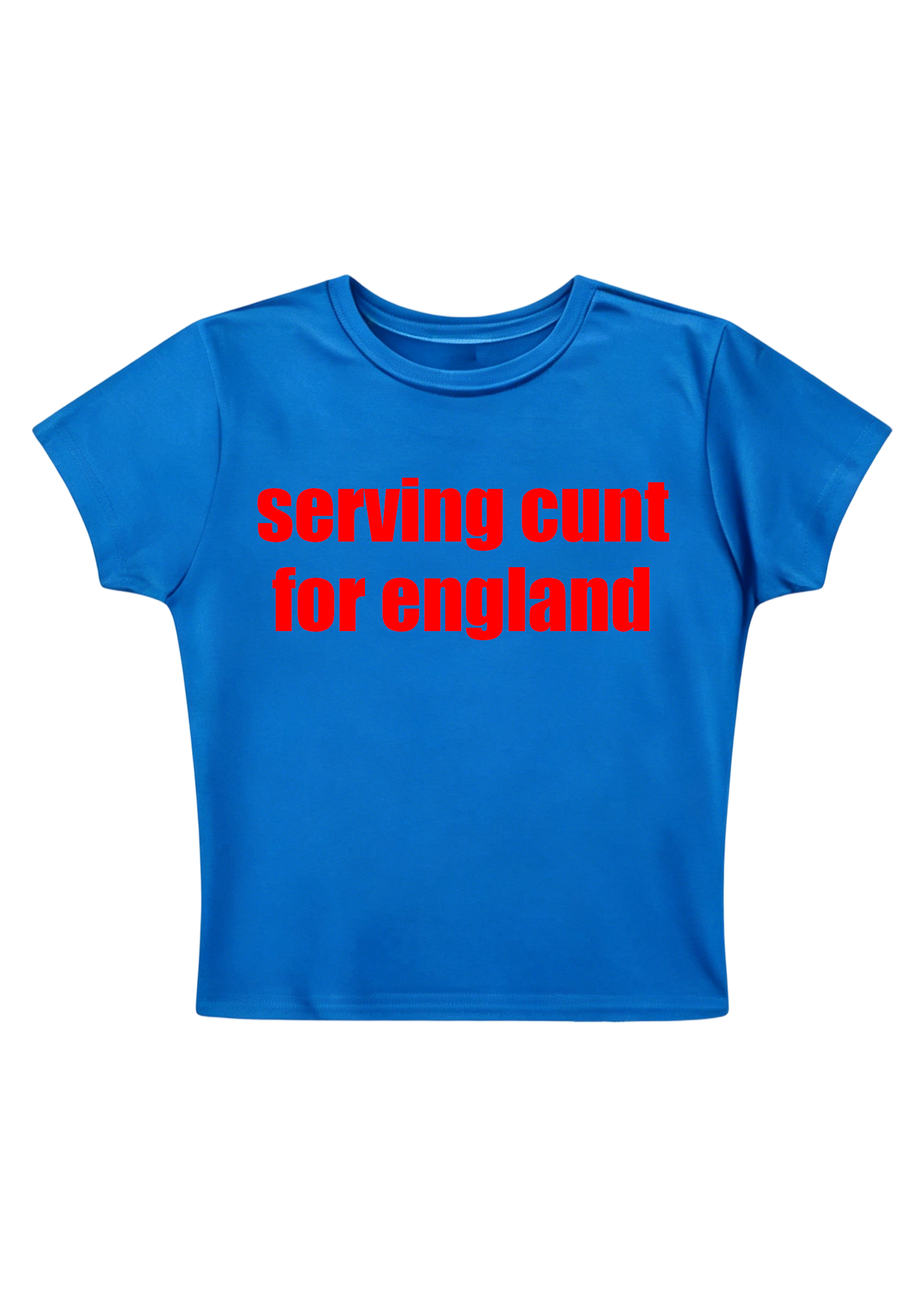 Serving Cxxt For England Y2K Baby Tee