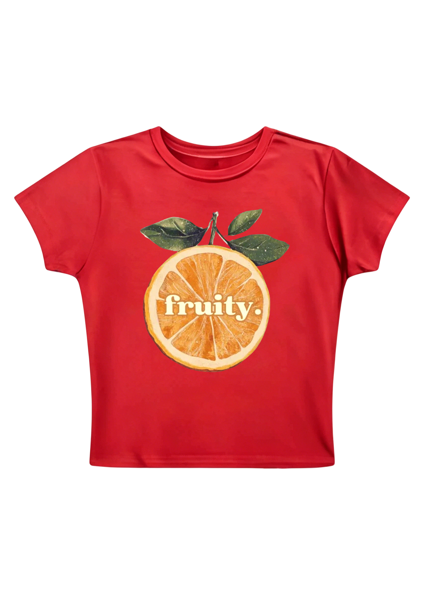 Fruity Pride Orange Y2K Baby Tee