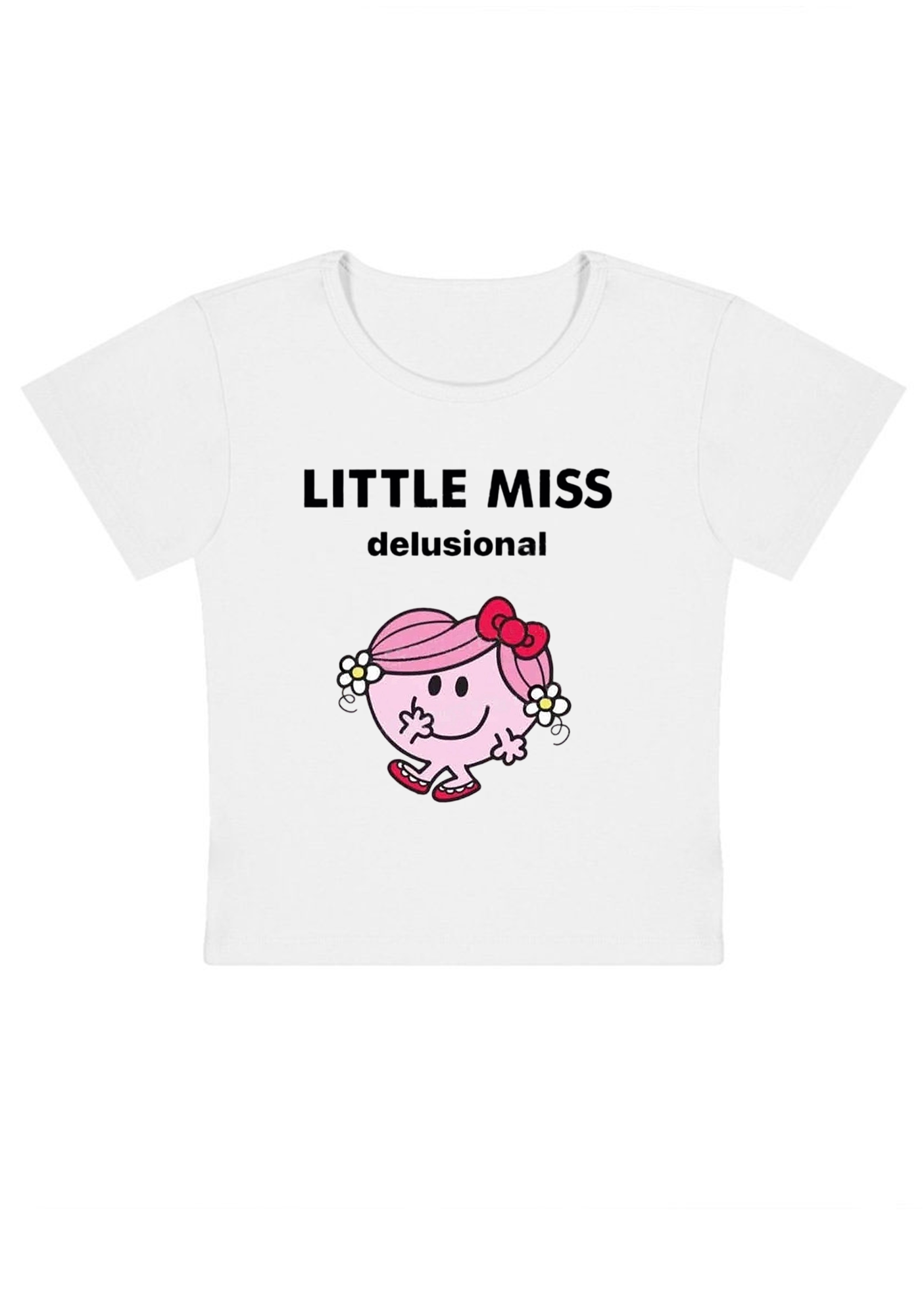 Little Miss Delusional Y2K Baby Tee