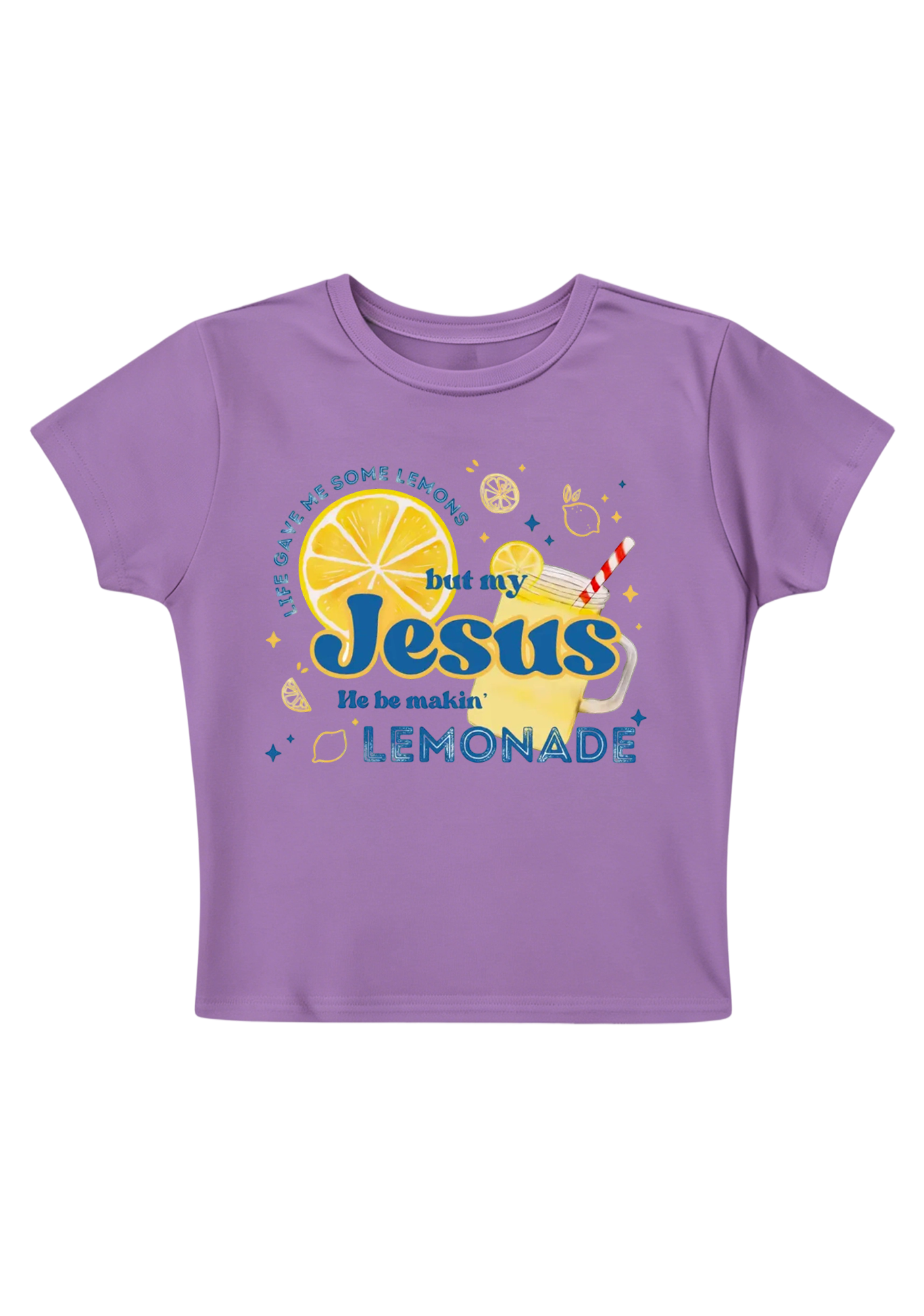 But My Jesus He Be Makin Y2K Baby Tee