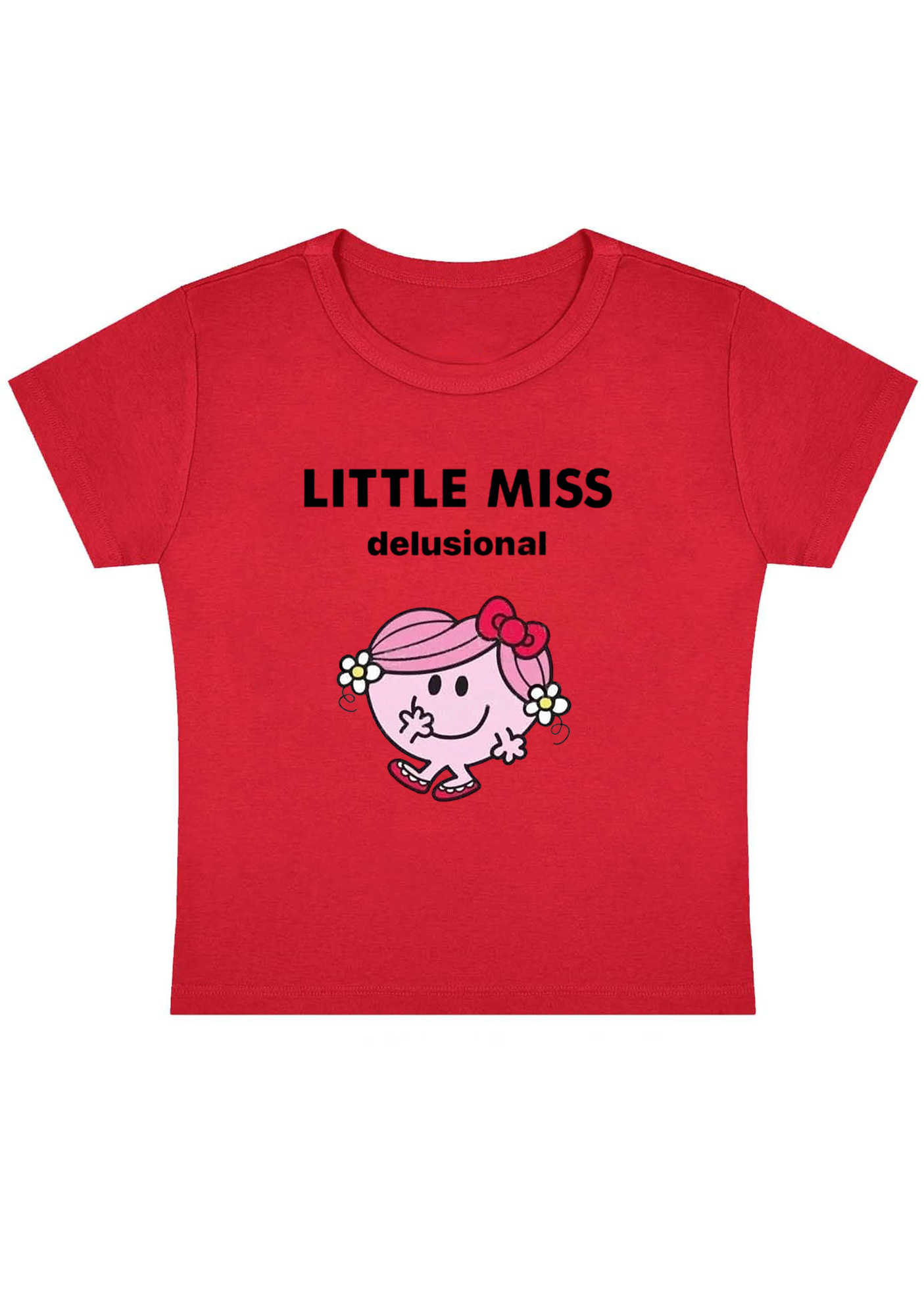 Little Miss Delusional Y2K Baby Tee