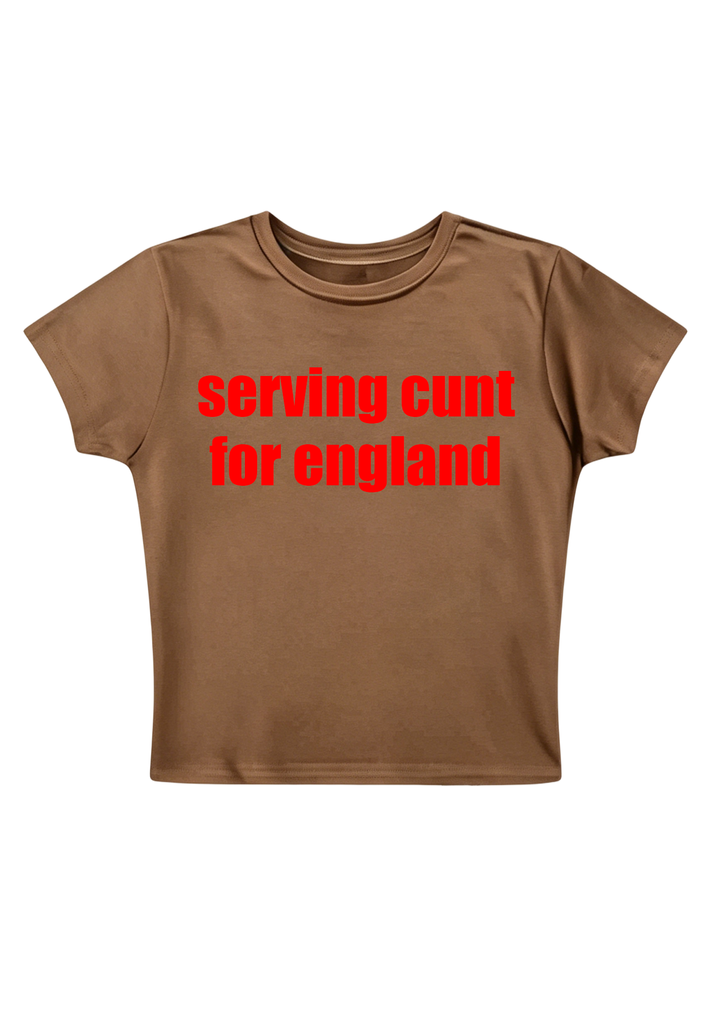 Serving Cxxt For England Y2K Baby Tee