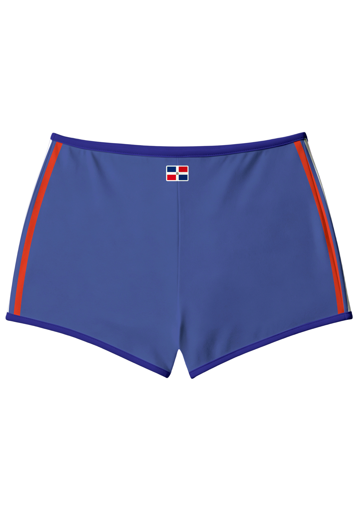Royal Blue Striped No.10 Hibiscus Sport Shorts